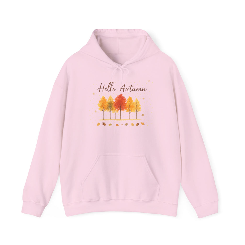 Autumn Vibes Hooded Sweatshirt, Cozy Fall Hoodie, Hello Autumn Sweatshirt, Unisex Fall Apparel, Seasonal Fashion, Gift for Her
