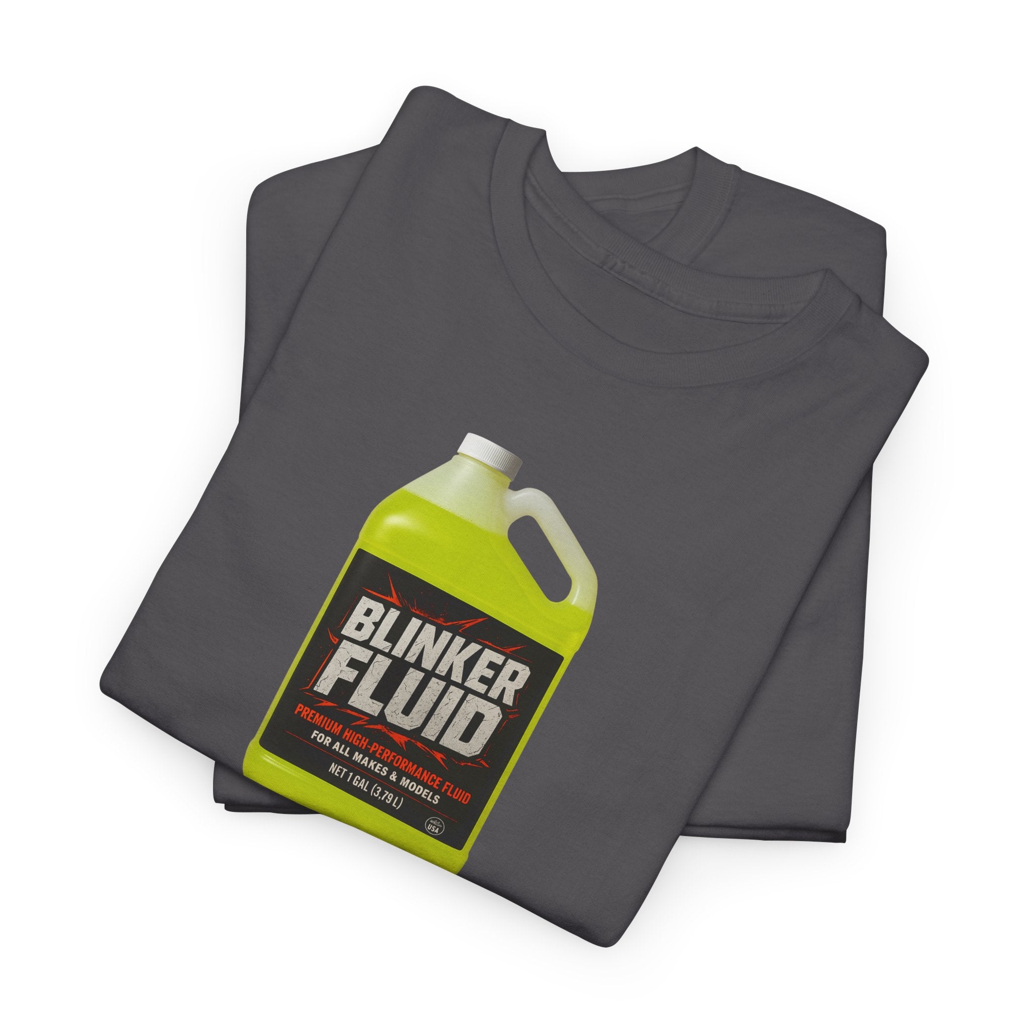 Humorous Blinker Fluid Tee, Funny T-Shirt, Car Lover Gift, Gag Gift, Unisex Heavy Cotton Shirt