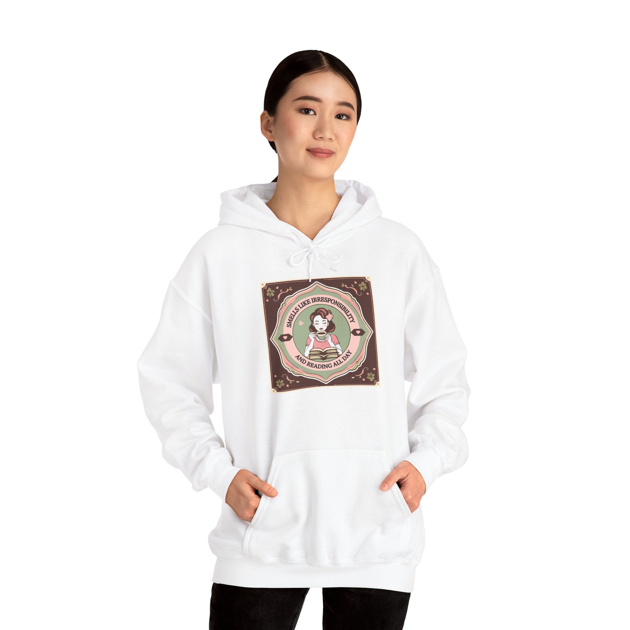 Cozy Unisex Hooded Sweatshirt with Cute Vintage Design - Perfect for Gift Giving, Casual Wear, Fall & Winter Comfort