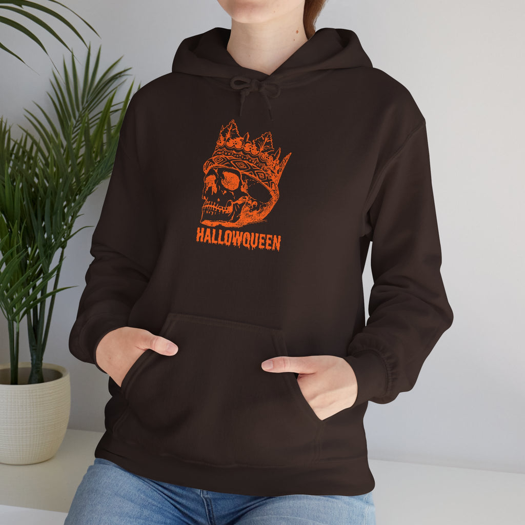 Unisex Skull Hoodie, HALLOWQUEEN Sweatshirt for Halloween, Cozy Winter Wear, Halloween Costume, Gift Idea for Her