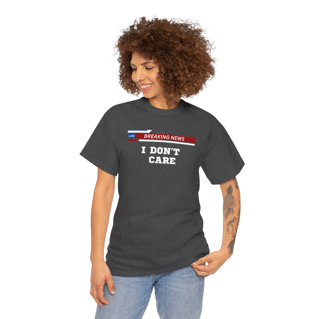 Breaking News Unisex Heavy Cotton Tee - Casual Wear, Gift for News Lovers, Birthday Shirt, Trendy Graphic Tee, Everyday Comfort