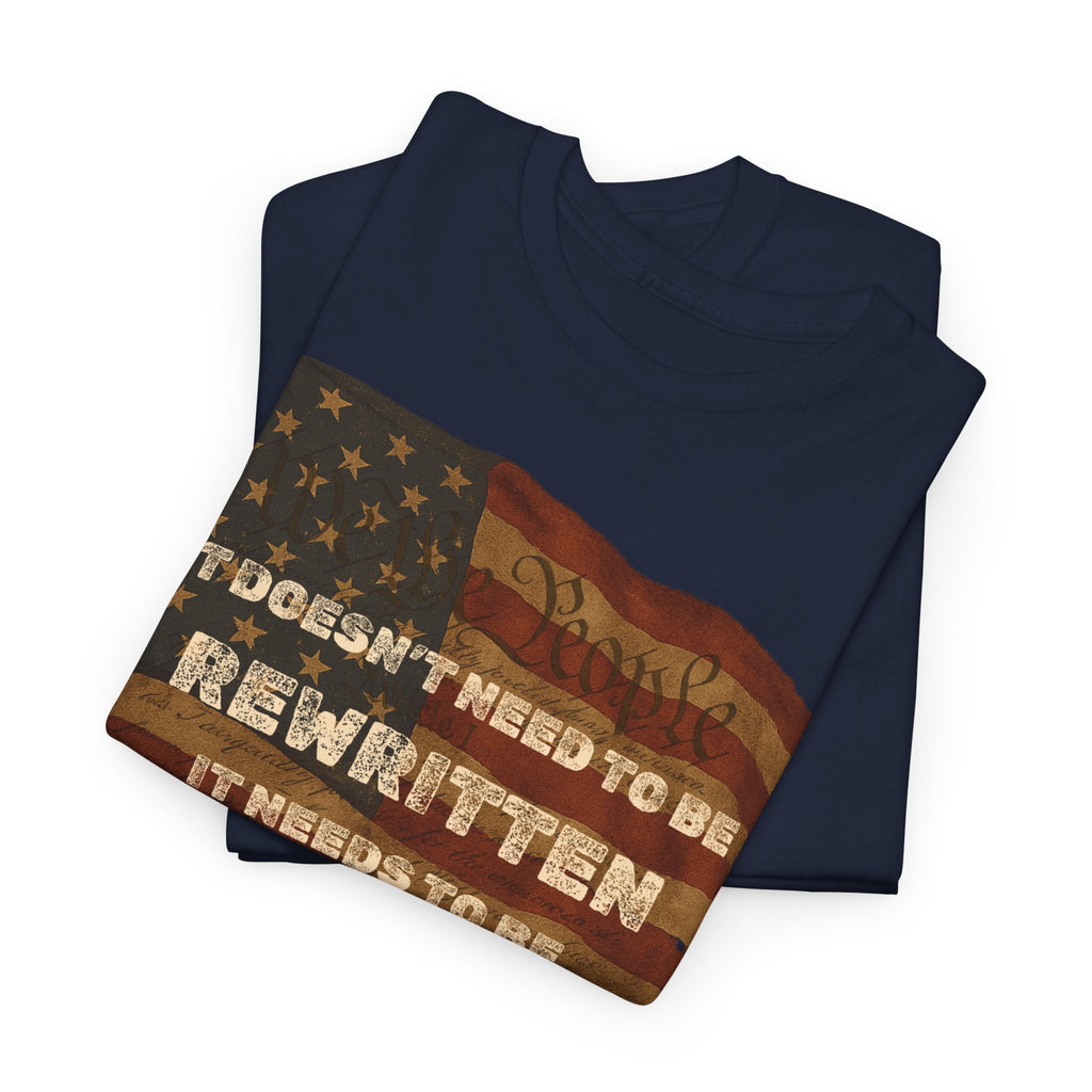 Patriotic Unisex Cotton Tee | Inspirational T-Shirt for Everyday Wear, Gifts, and Celebrations