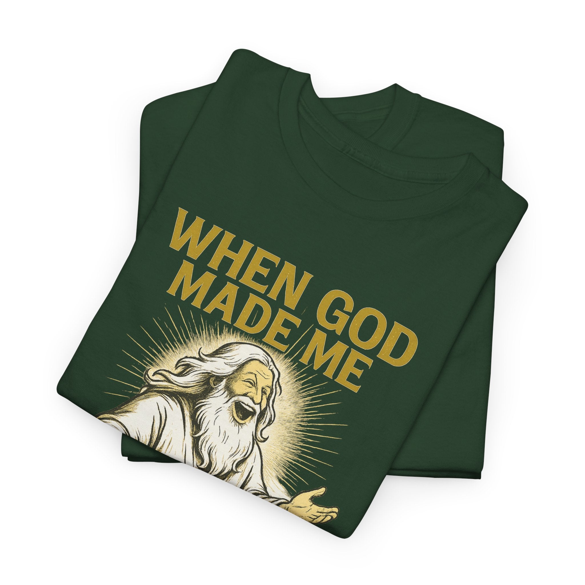 God Made Me / Rebel Tee, Unisex Cotton Shirt, Funny Religious Gift, Casual Wear, Spiritual Quote Tee