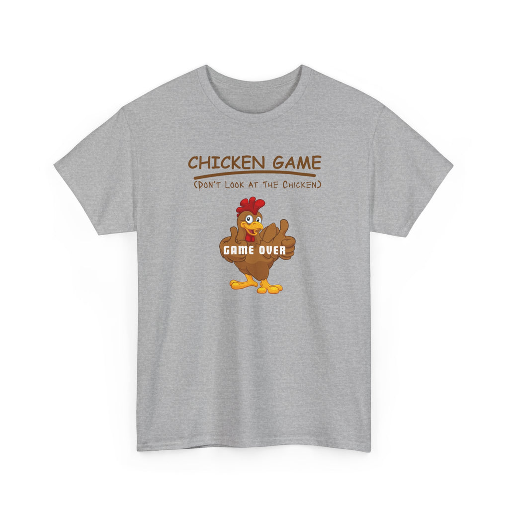 Funny Chicken Game Tee, Game Over T-Shirt, Unisex Cotton Shirt, Humorous Gift, Casual Wear, Chicken Lover Apparel