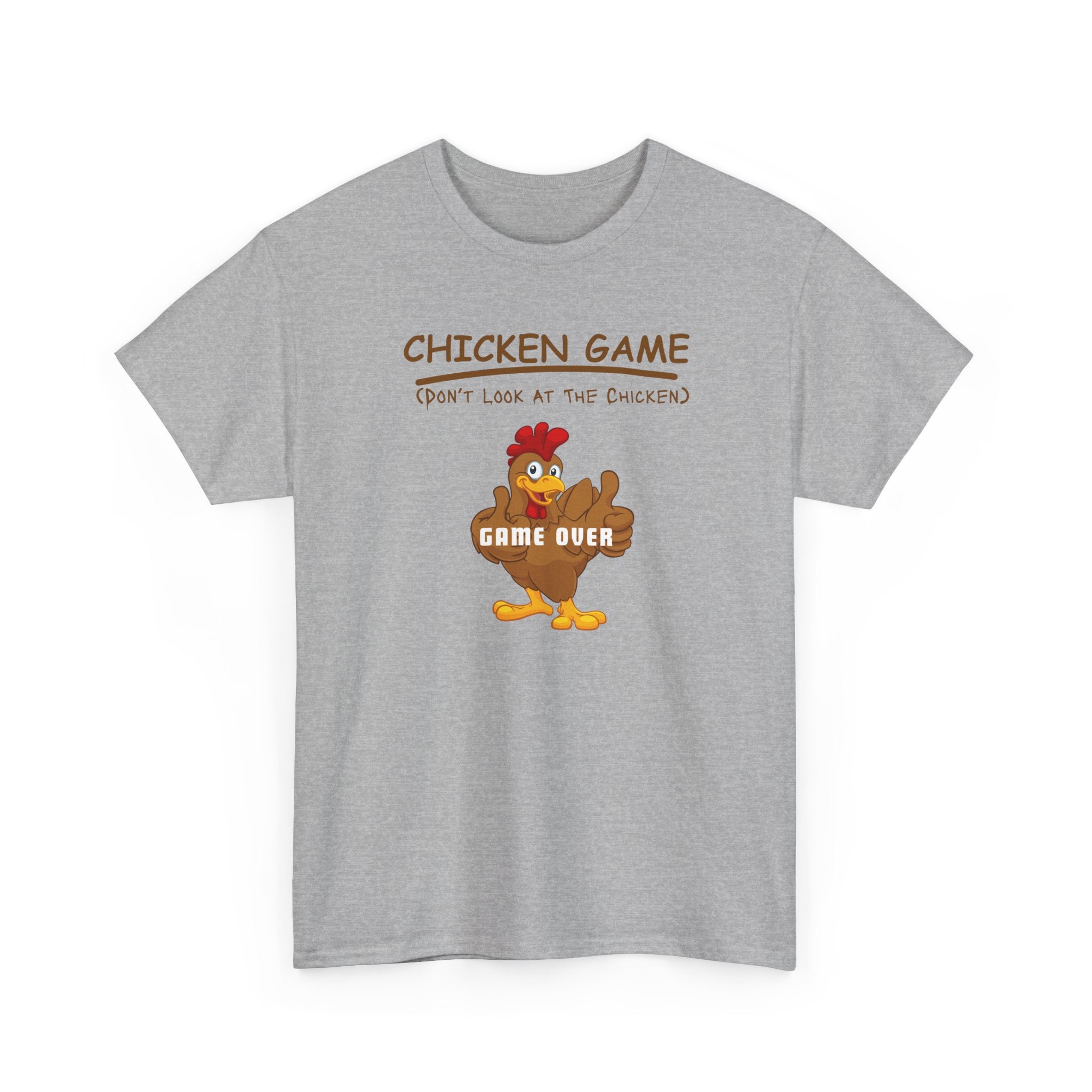 Funny Chicken Game Tee, Game Over T-Shirt, Unisex Cotton Shirt, Humorous Gift, Casual Wear, Chicken Lover Apparel