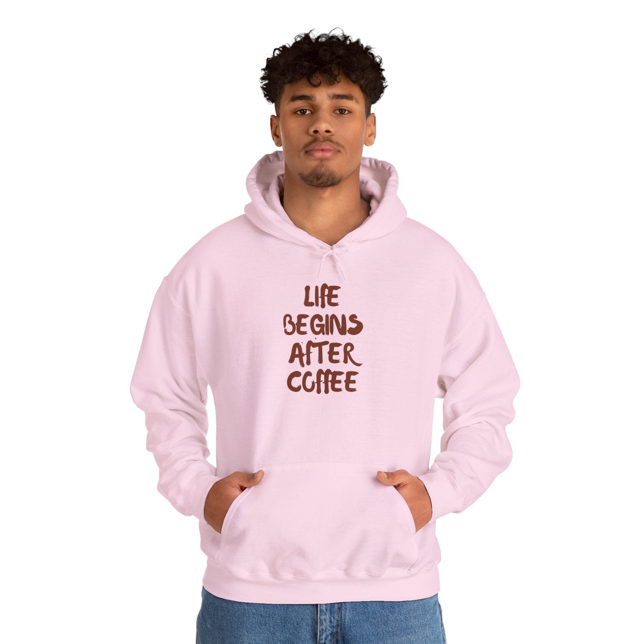 Life Begins After Coffee Hoodie - Cozy Unisex Hooded Sweatshirt for Coffee Lovers, Perfect Gift for Birthdays, Holidays, Relaxation