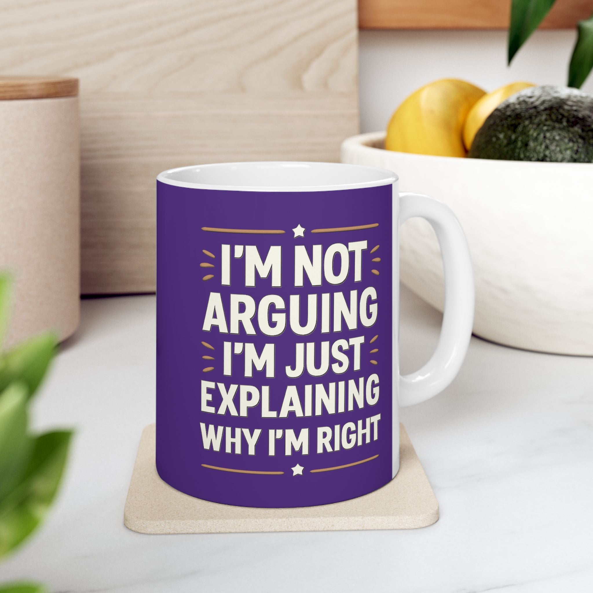 I'm always right coffee mug, Funny Ceramic Coffee Mug, Humorous Gift for Friends, Ideal for Birthdays, Office Use, Personal Mug, Unique Present