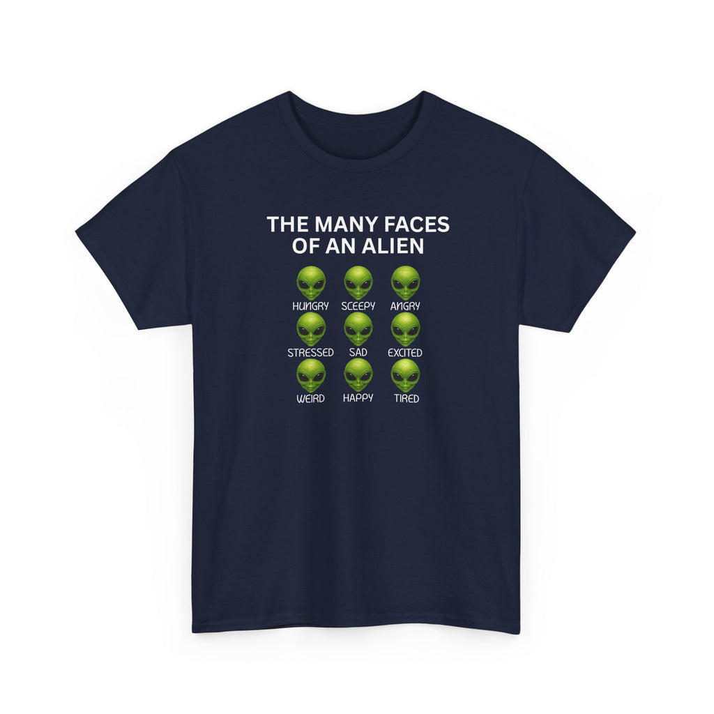 Unisex Alien Emotions Tee, Funny Graphic T-Shirt, Humor Gift for Nerds, Sci-Fi Apparel, Casual Wear for Fans