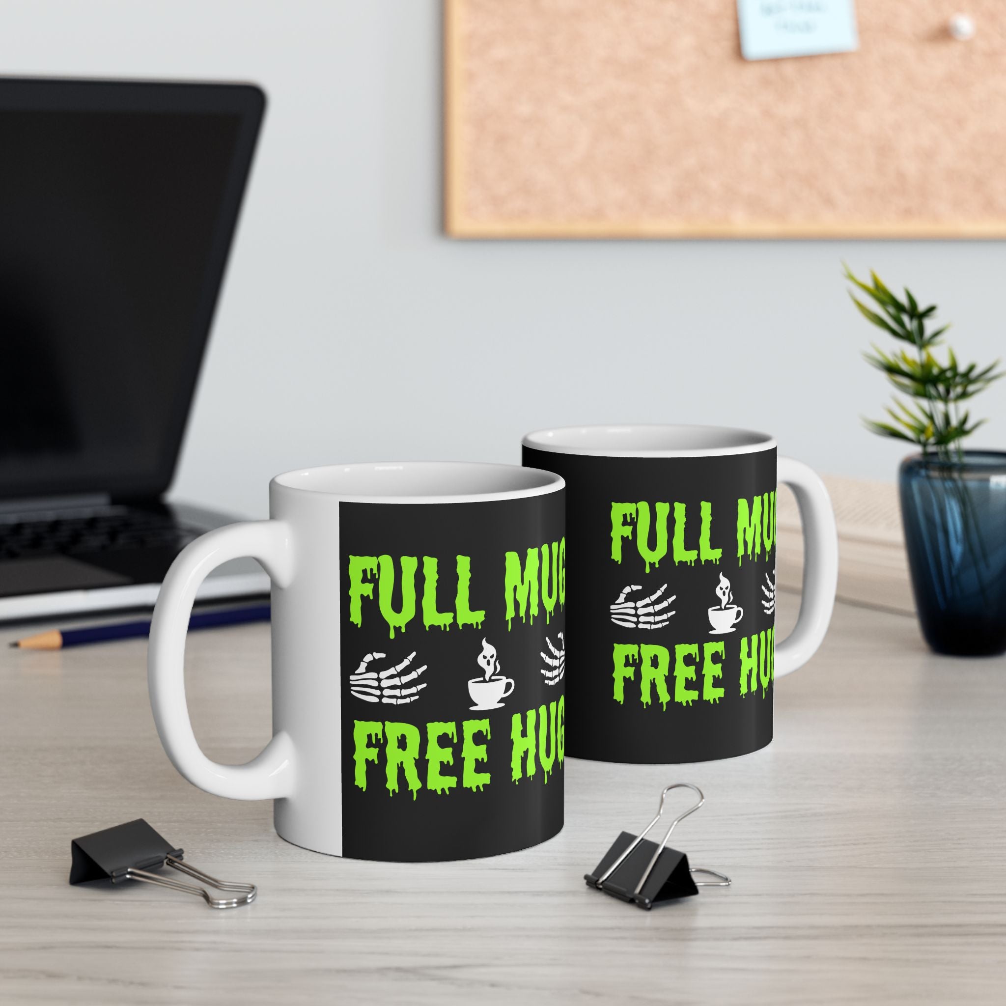 Spooky Halloween Mug - Full of Frights, 11oz/15oz Ceramic Coffee Cup, Ghostly Gift for Witch Lovers, Haunted House Decor, Unique [...]
