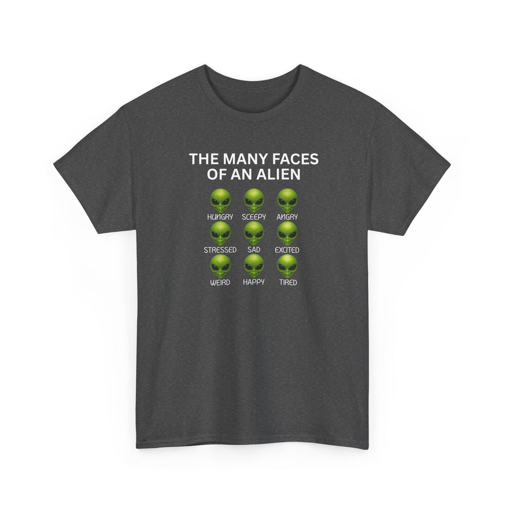 Unisex Alien Emotions Tee, Funny Graphic T-Shirt, Humor Gift for Nerds, Sci-Fi Apparel, Casual Wear for Fans