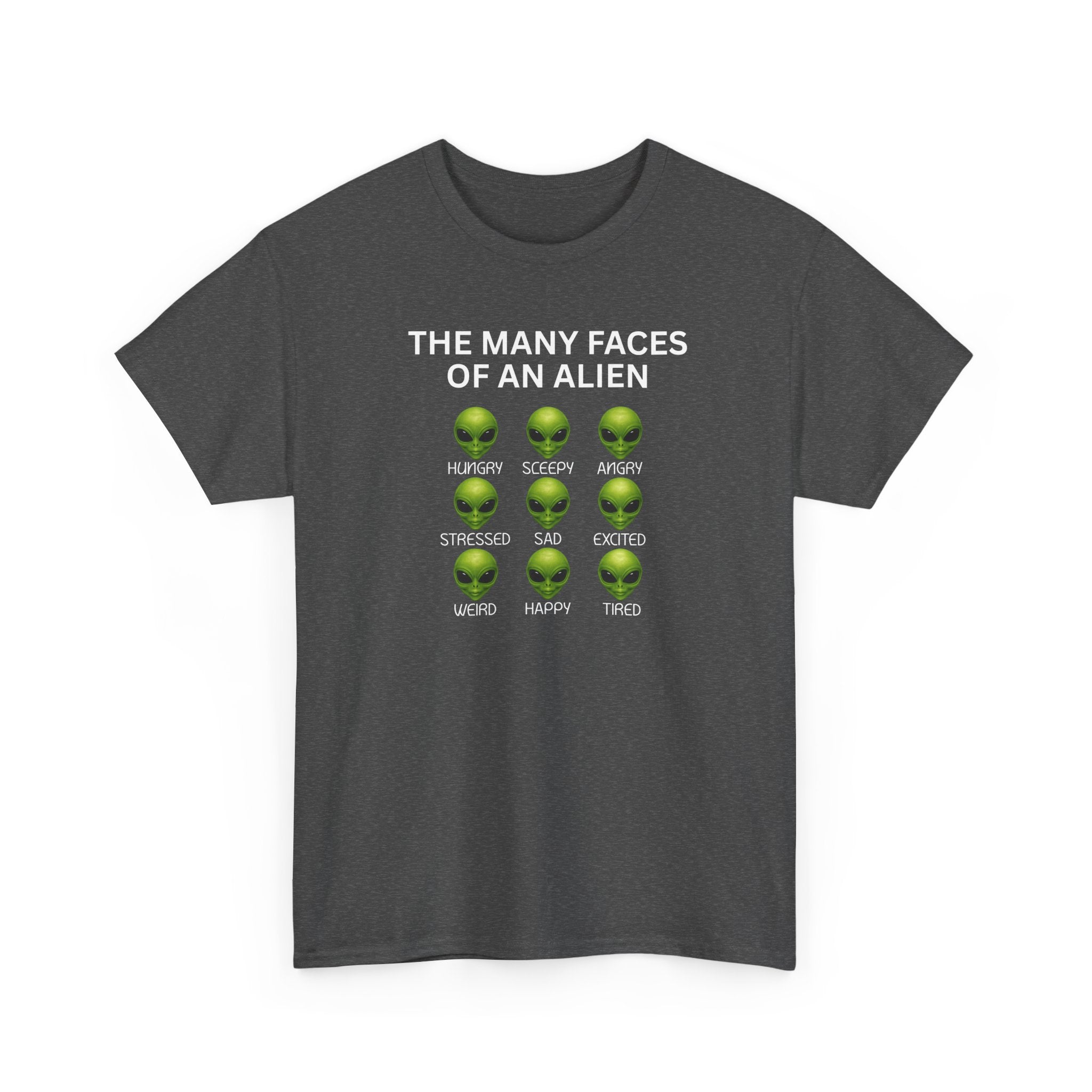 Unisex Alien Emotions Tee, Funny Graphic T-Shirt, Humor Gift for Nerds, Sci-Fi Apparel, Casual Wear for Fans
