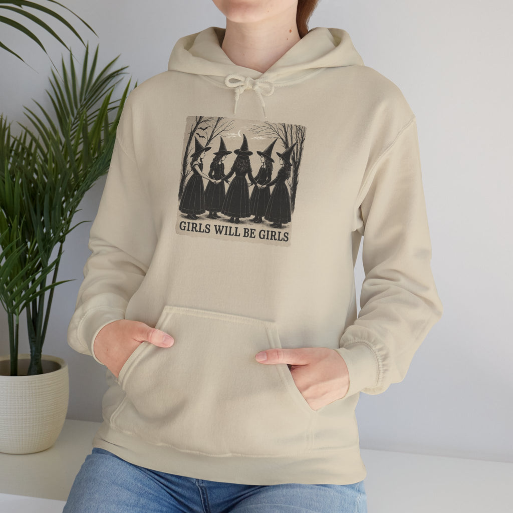 Spooky Witch Sisters Hoodie - Cozy Unisex Sweatshirt, Halloween Apparel, Witchy Gift, Fall Fashion, Girls Night Out