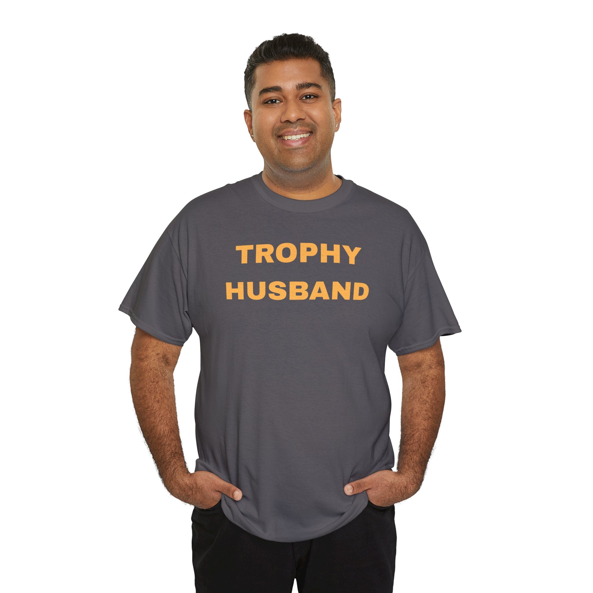 Trophy Husband T-shirt - Casual Gift for Him, Funny Apparel, Perfect for Anniversaries, Birthdays, and Weddings, Father's Day, Quirky Men's Shirt