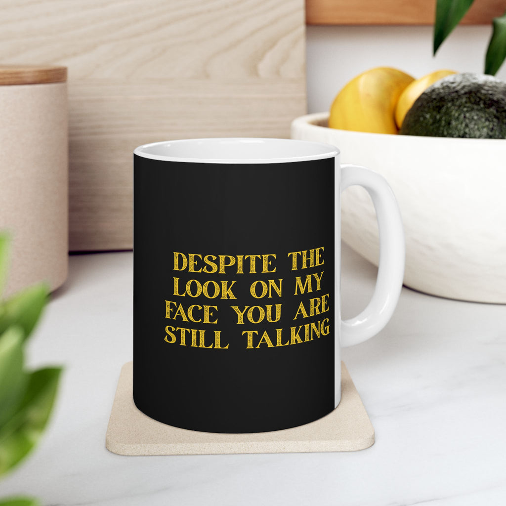 Funny Black Ceramic Mug - Perfect Gift for Coffee Lovers, Humor Mug, Office Cup, Birthday Gift, Unique Drinkware