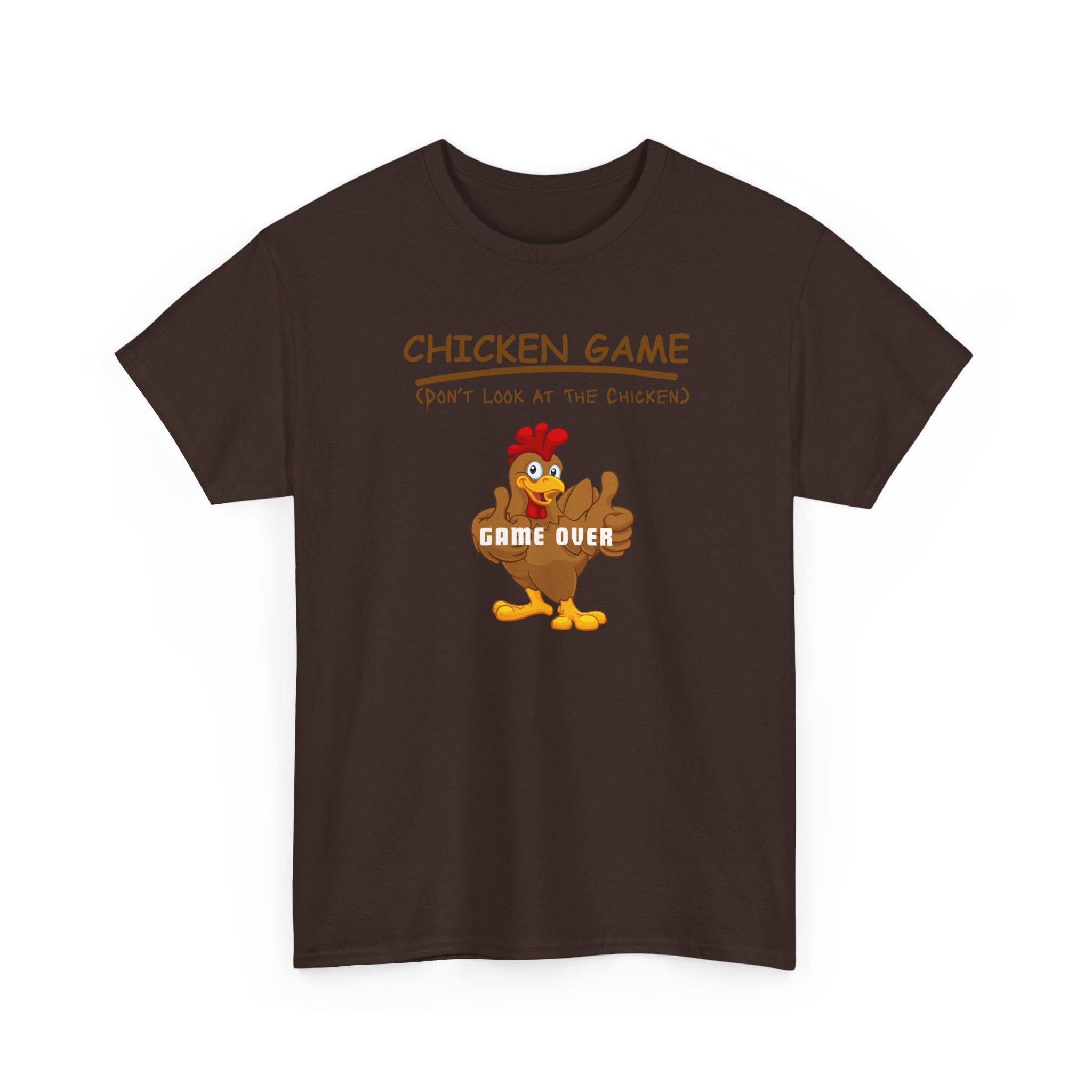 Funny Chicken Game Tee, Game Over T-Shirt, Unisex Cotton Shirt, Humorous Gift, Casual Wear, Chicken Lover Apparel