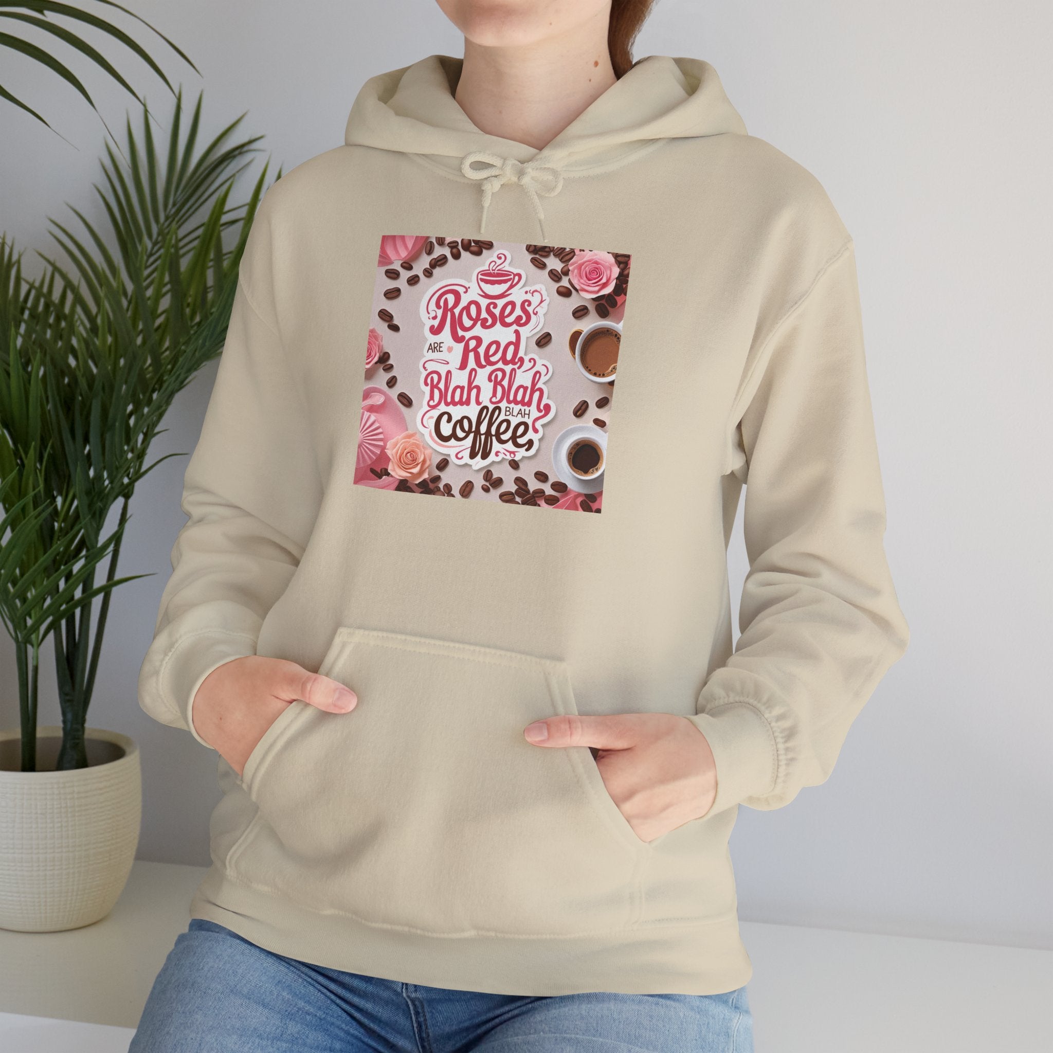Roses are red...blah, blah blah, COFFEE! Vibrant Rich Coffee Hoodie, Perfect Gift for Coffee Enthusiasts, Ideal for Birthdays