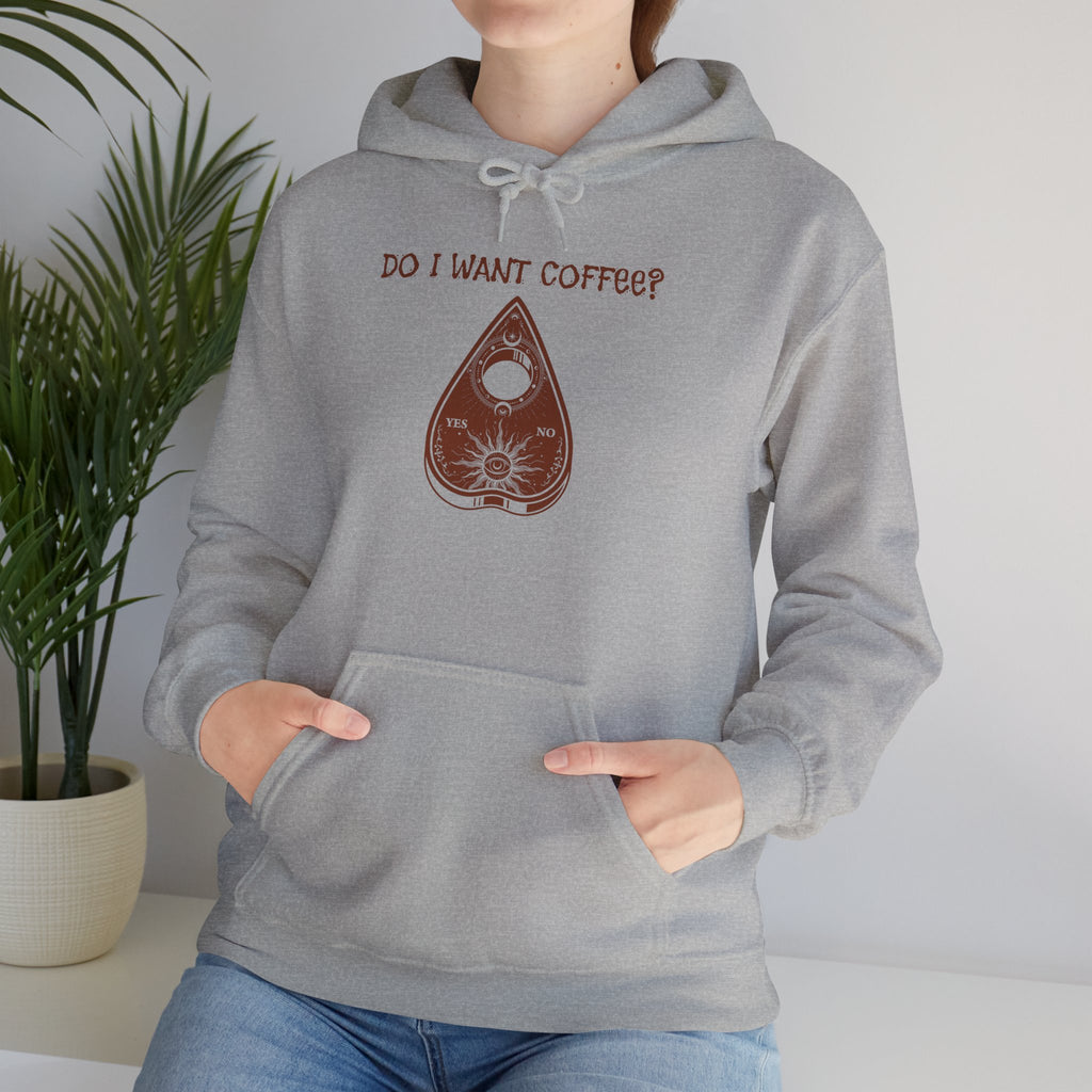 Coffee Lovers Ouija Planchette Hoodie | Cute Graphic Sweatshirt for Relaxed Days, Gifts for Friends, Cozy Apparel, Everyday Wear