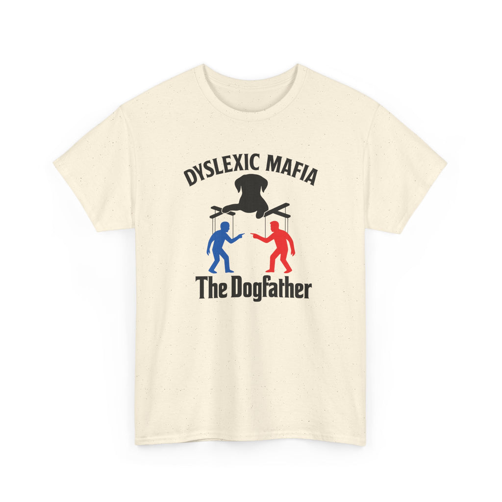 Funny Mafia Dogfather T-shirt- Unisex Heavy Cotton T-Shirt, Funny Graphic Tee, Gift for Dog Lovers, Casual Wear, Statement Shirt