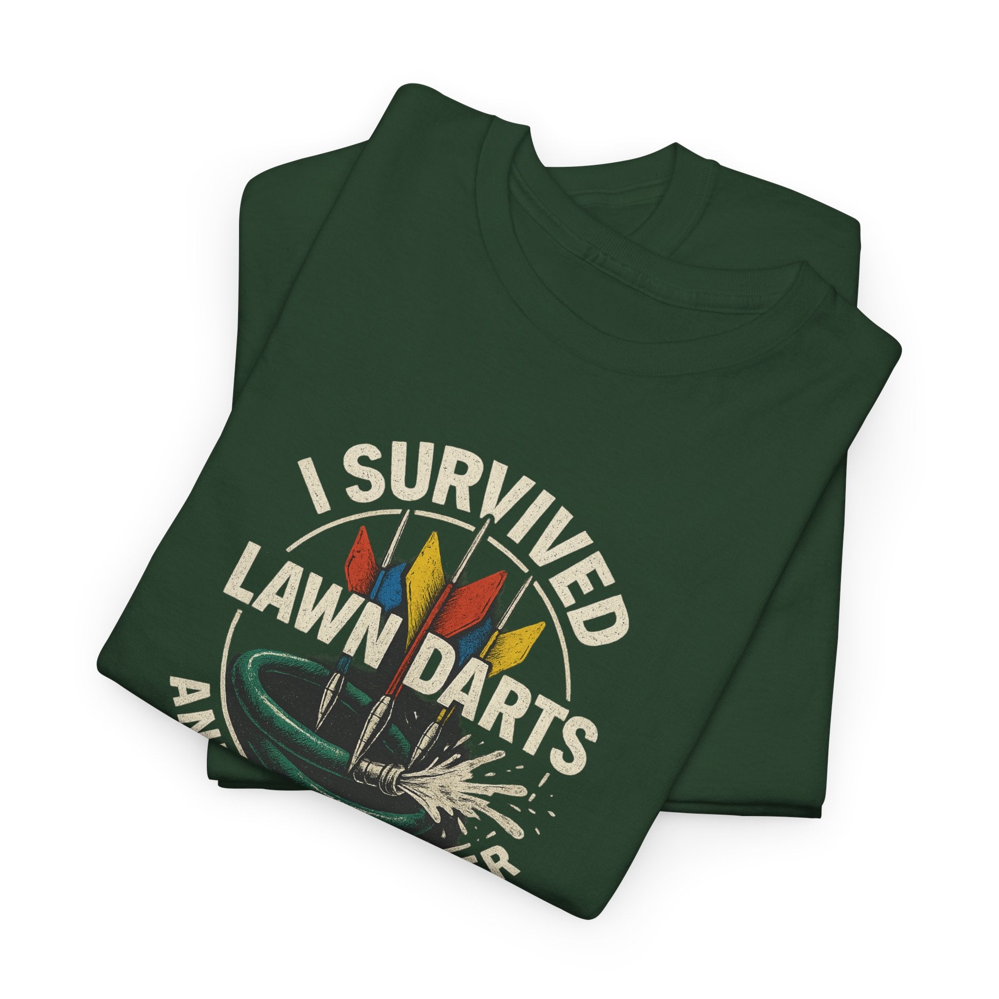 Retro Lawn Darts Survivor Tee, Vintage Unisex Shirt, Gift for Lawn Games Lovers, Funny T-Shirt, Outdoor Fun Apparel