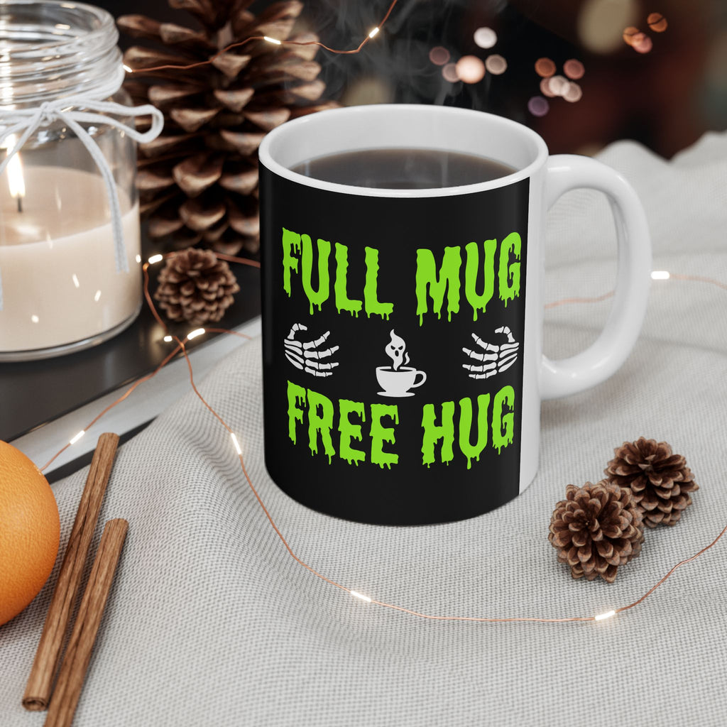 Spooky Halloween Mug - Full of Frights, 11oz/15oz Ceramic Coffee Cup, Ghostly Gift for Witch Lovers, Haunted House Decor, Unique [...]