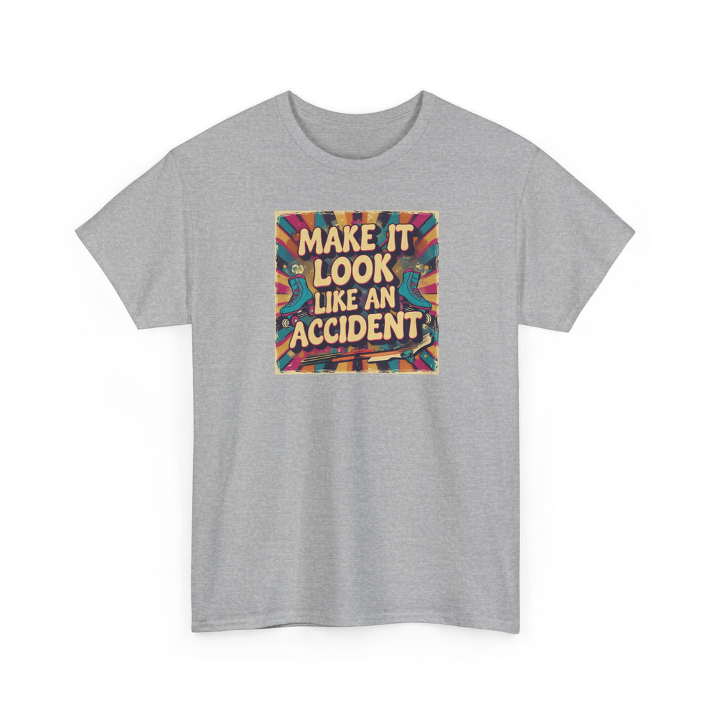 Playful Unisex Heavy Cotton Tee: Make It Look Like An Accident, Casual Wear, Gift for Friends, Fun Statement Shirt, Everyday Comfort