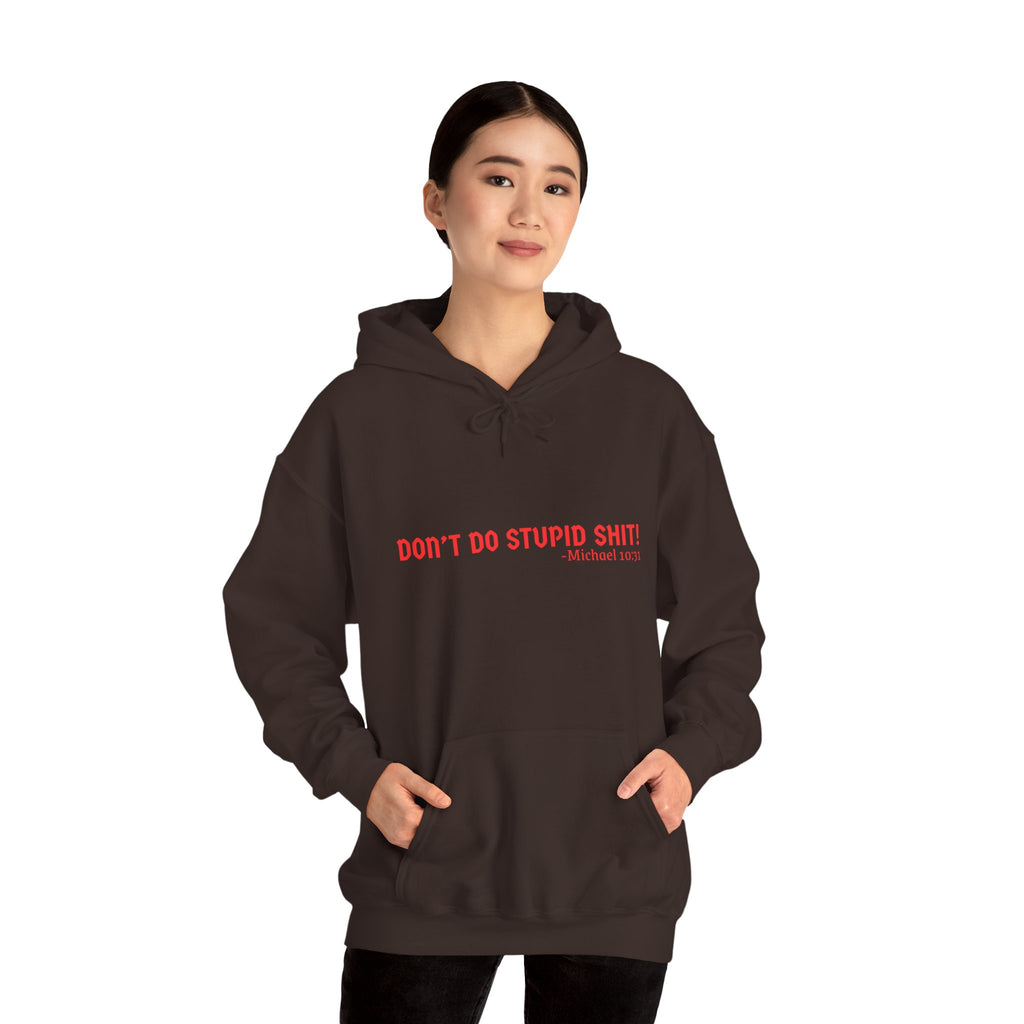 Funny Quote "Don't Do Stupid Shit" Hoodie, Unisex Sweatshirt, Gift for Friends, Motivational Apparel, Casual Wear, Funny Humor Clothing