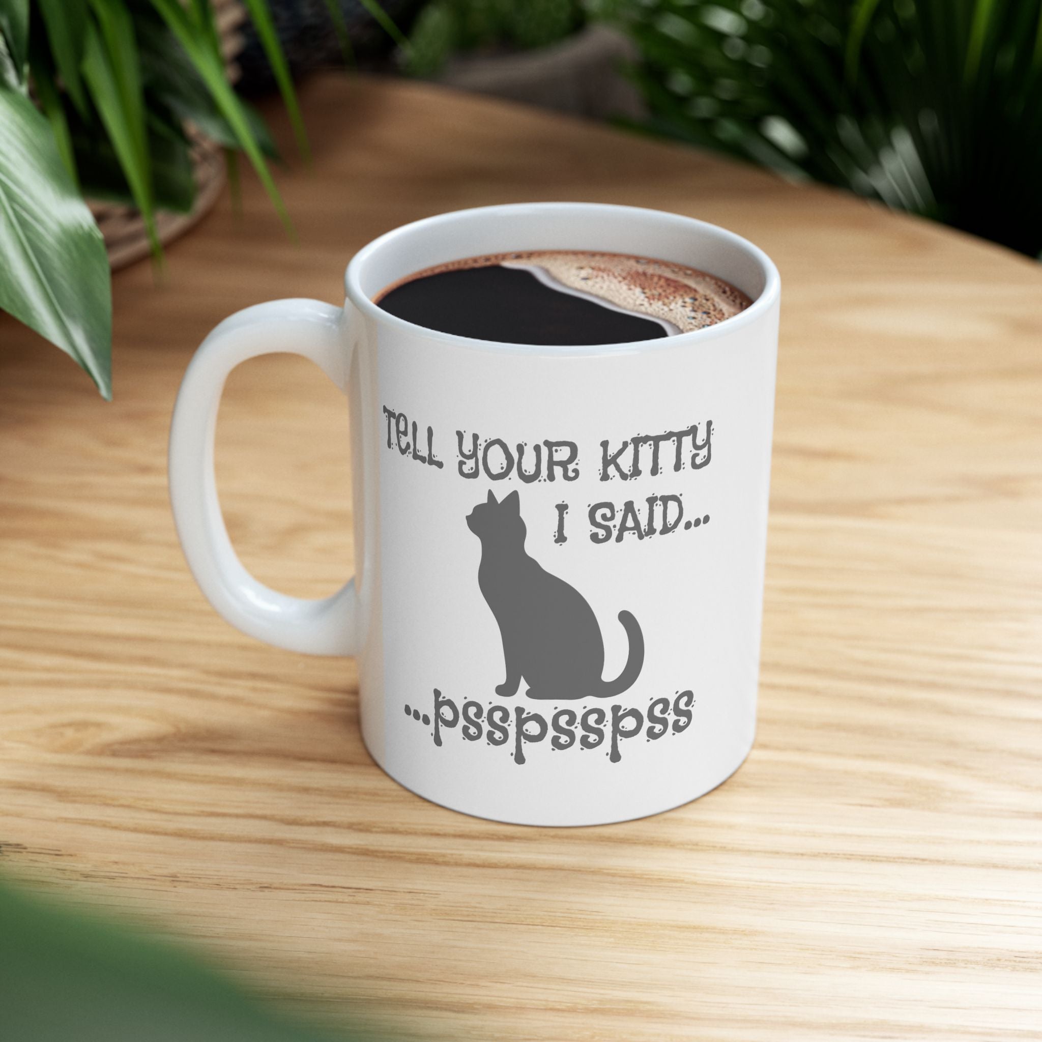 Whimsical Cat Lover's Ceramic Mug - Funny Coffee Cup Gift, Unique Cat Design, Perfect for Birthdays, Holidays, Housewarming, Tea Lovers