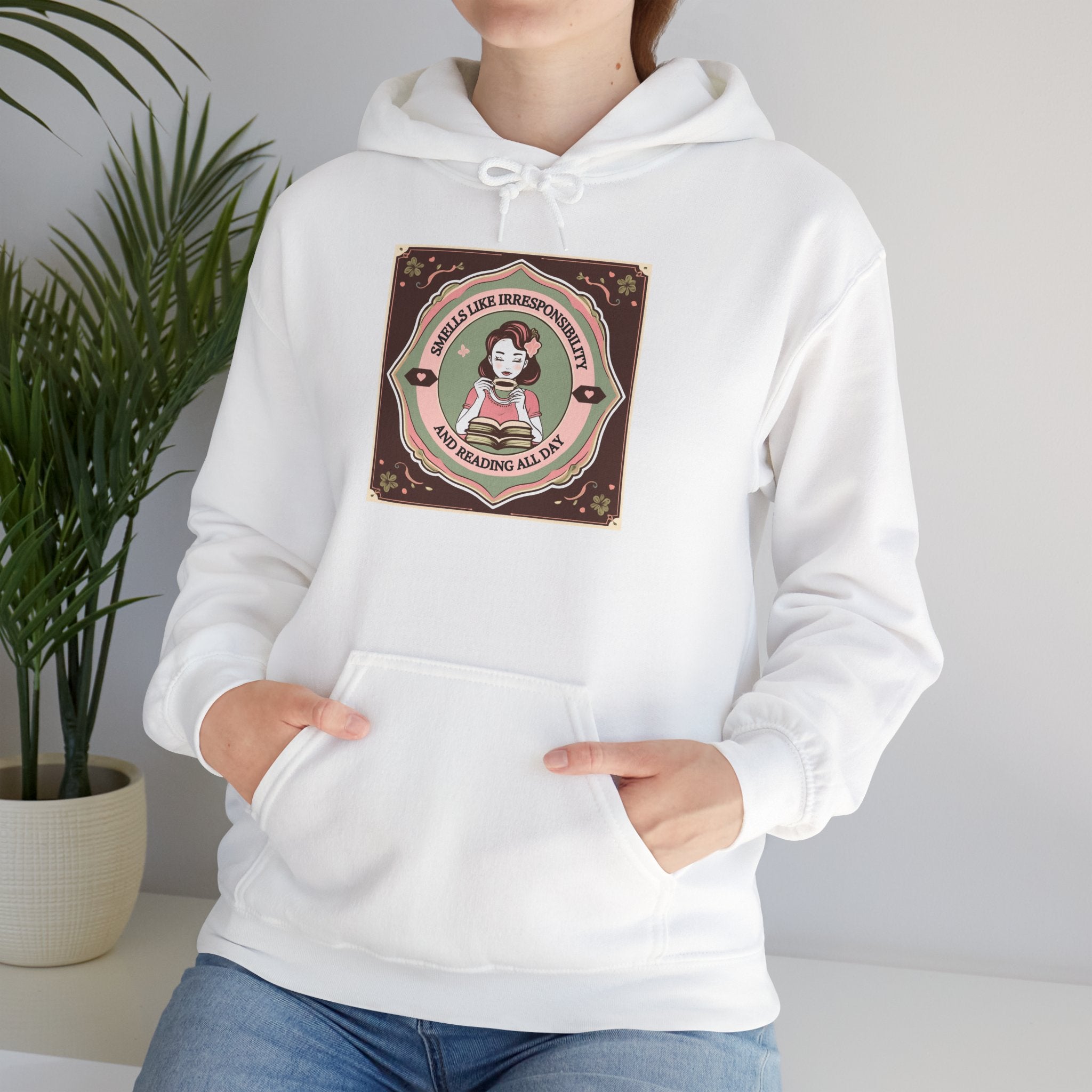 Cozy Unisex Hooded Sweatshirt with Cute Vintage Design - Perfect for Gift Giving, Casual Wear, Fall & Winter Comfort
