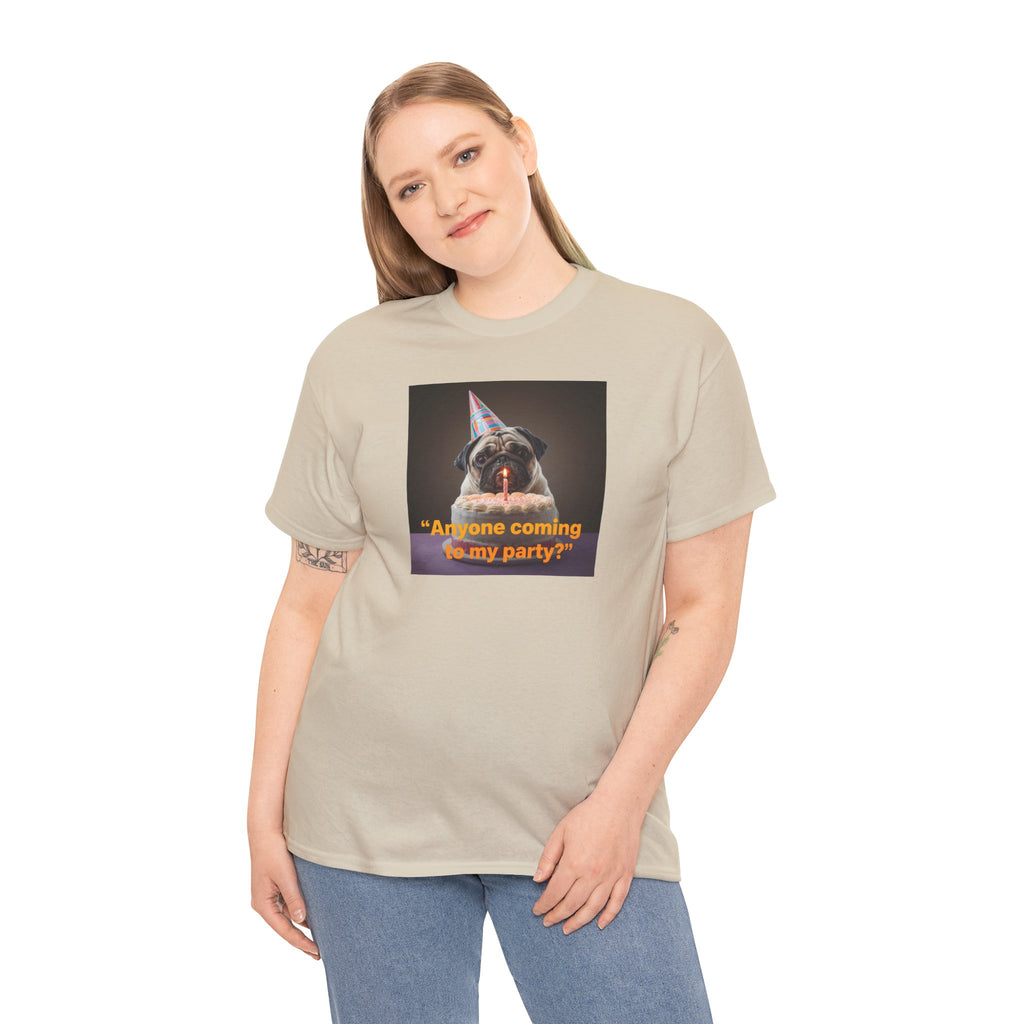 Unisex Birthday Party T-shirt– Fun Cotton T-Shirt for Pet Lovers, Birthday Gift, Casual Wear, Party Attire, Dog Lovers Tee