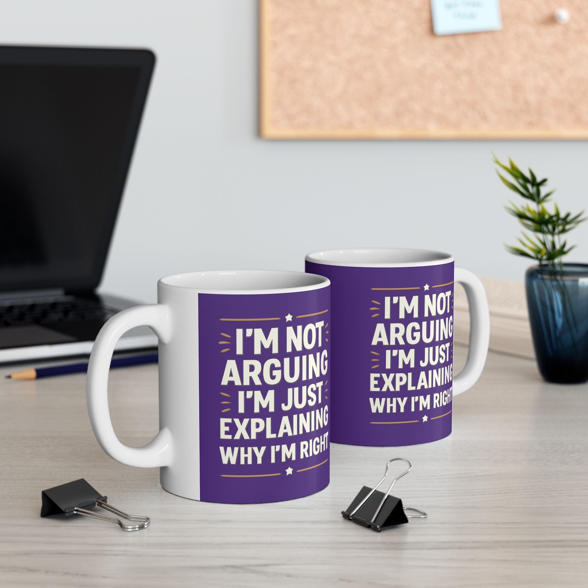 I'm always right coffee mug, Funny Ceramic Coffee Mug, Humorous Gift for Friends, Ideal for Birthdays, Office Use, Personal Mug, Unique Present