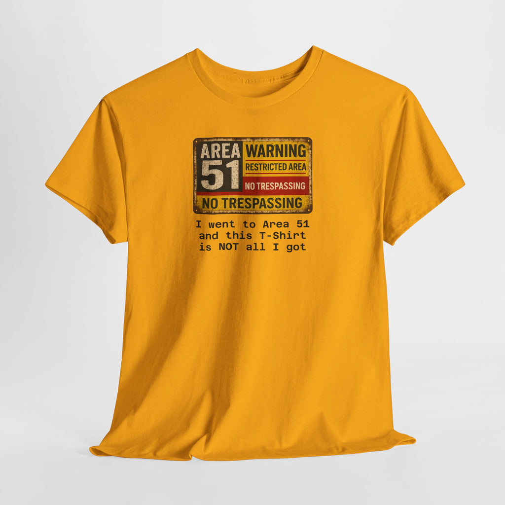 Area 51 No Trespassing T-Shirt, Unisex, Alien Lovers Shirt, Fun Gift for UFO Enthusiasts, Quirky Casual Wear