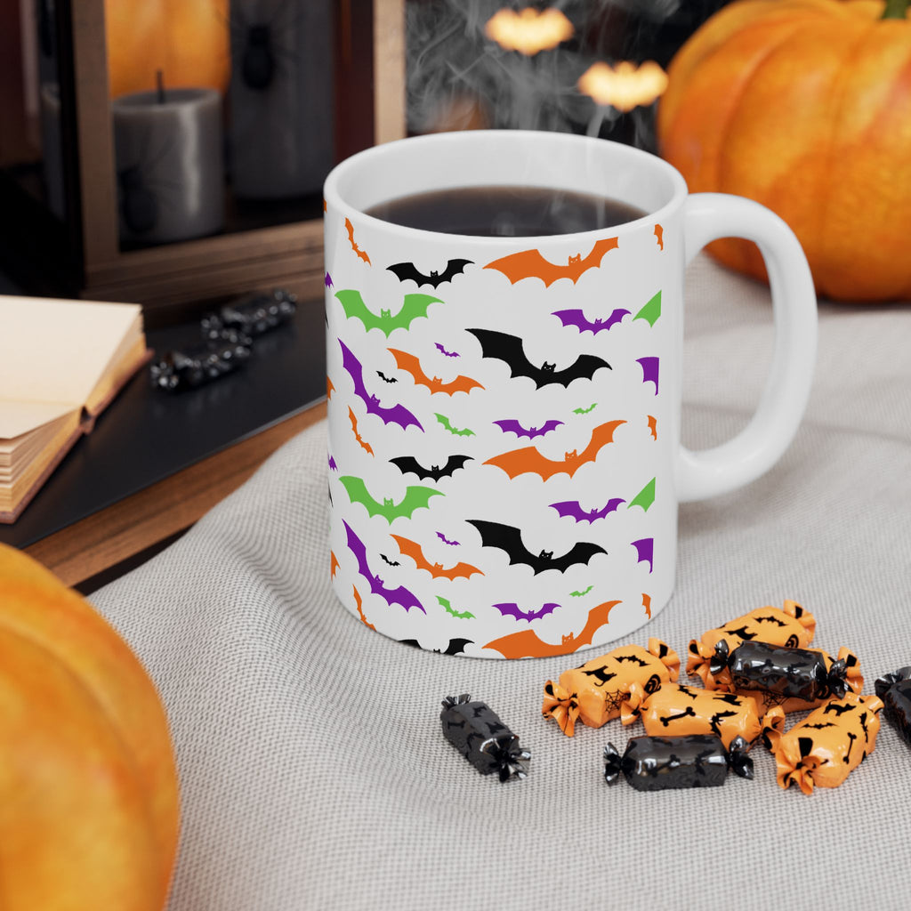 Halloween Bat Ceramic Mug - Perfect for Spooky Season, Coffee Lover Gift, Trick or Treat, Unique Halloween Decor, Witchy Vibes