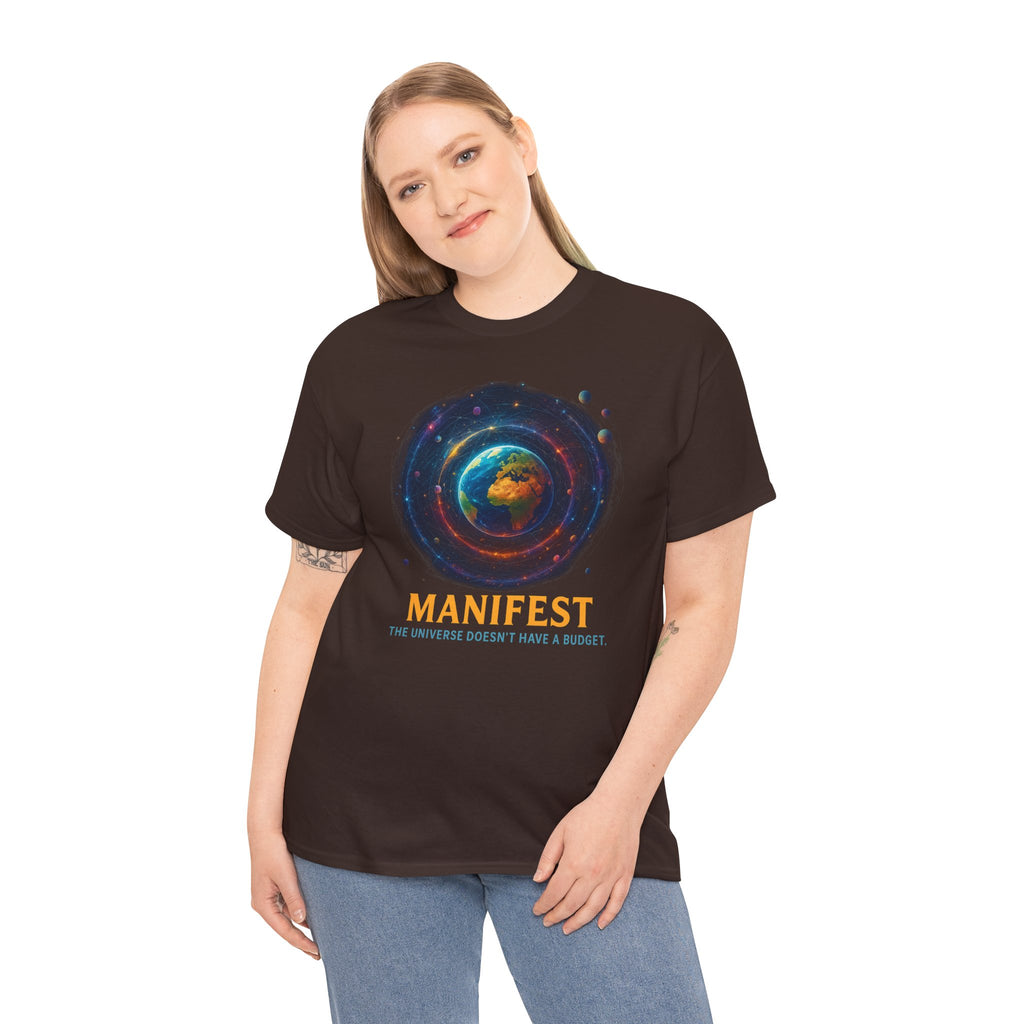 Manifest Unisex Heavy Cotton Tee | Cosmic Vibe Tee | Inspirational Shirt | Gift for Dreamers | Motivational Apparel | Universe Graphic [...]