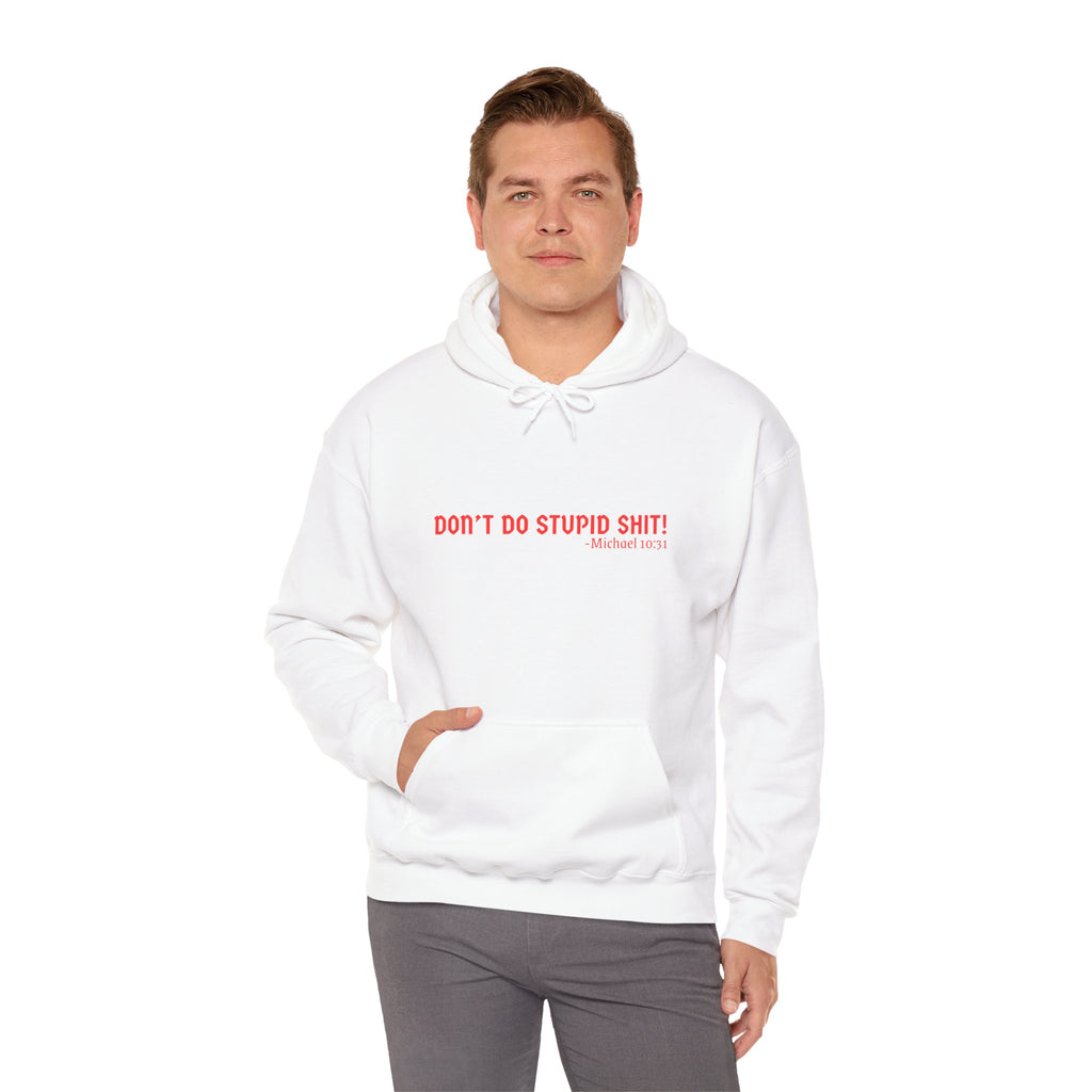 Funny Quote "Don't Do Stupid Shit" Hoodie, Unisex Sweatshirt, Gift for Friends, Motivational Apparel, Casual Wear, Funny Humor Clothing