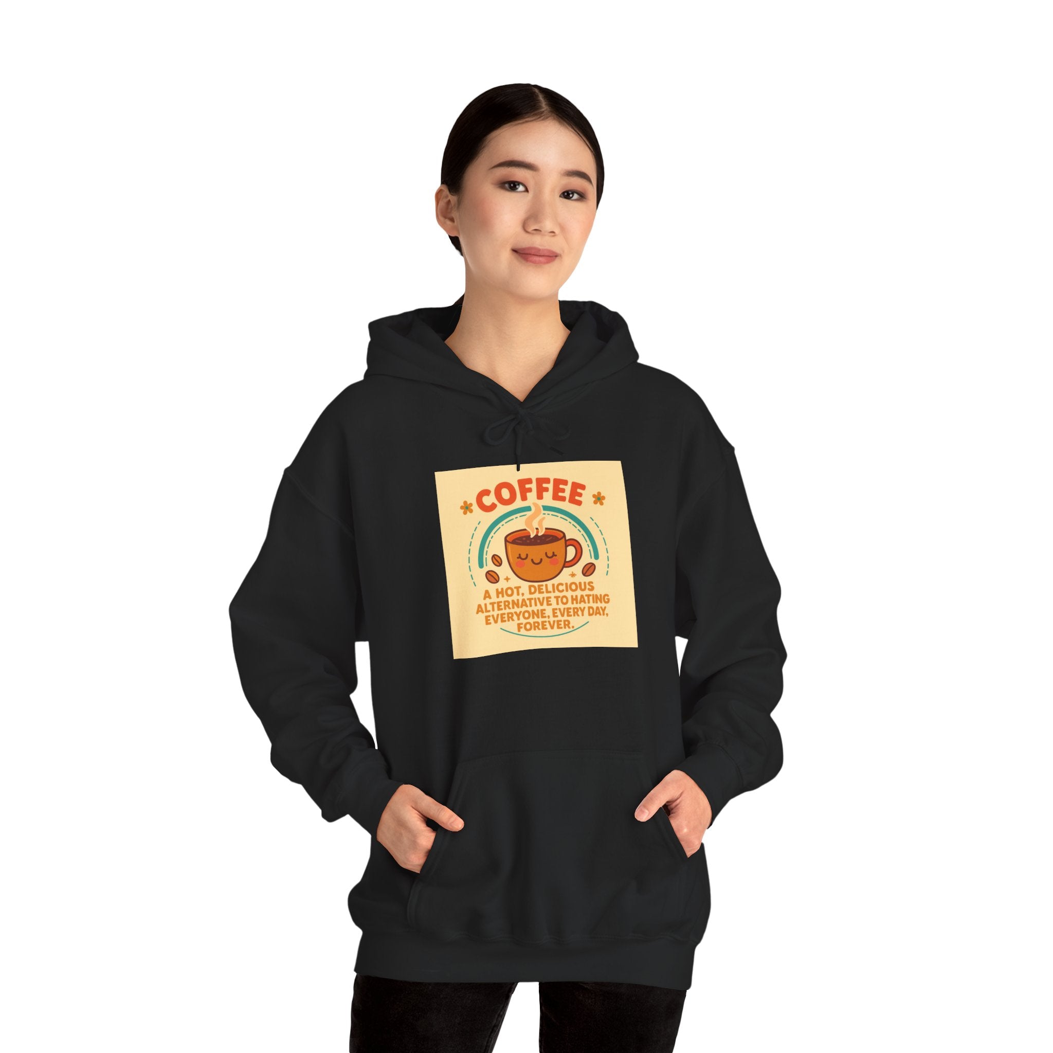 Cozy Coffee Lover's Hoodie, Autumn Sweatshirt, Funny Quote Hoodie, Casual Fall Apparel, Perfect Gift for Coffee Enthusiasts