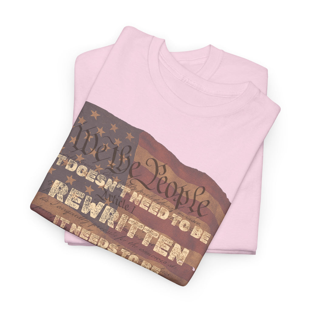 Patriotic Unisex Cotton Tee | Inspirational T-Shirt for Everyday Wear, Gifts, and Celebrations