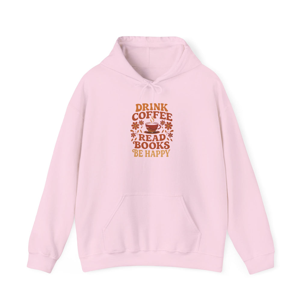 Cozy Coffee & Book Lover Hoodie - Perfect for Bookworms, Reading Gifts, Relaxed Vibes, Fall Wear, Gift for Friends
