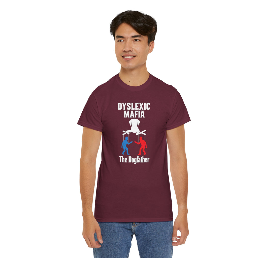 Funny Mafia Unisex Tee, Cool Graphic T-Shirt, Funny Gift for Dyslexics, Humor Tee, Casual Wear, Unique Statement Shirt