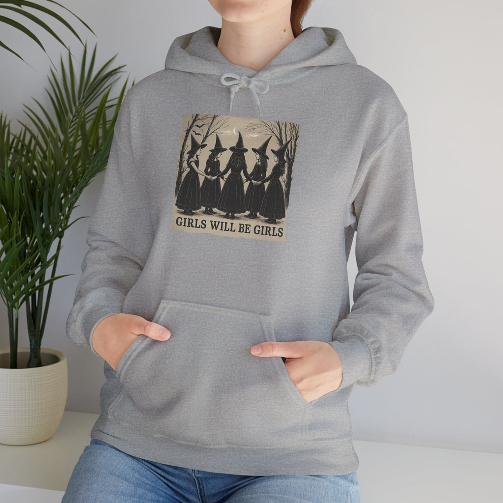 Spooky Witch Sisters Hoodie - Cozy Unisex Sweatshirt, Halloween Apparel, Witchy Gift, Fall Fashion, Girls Night Out