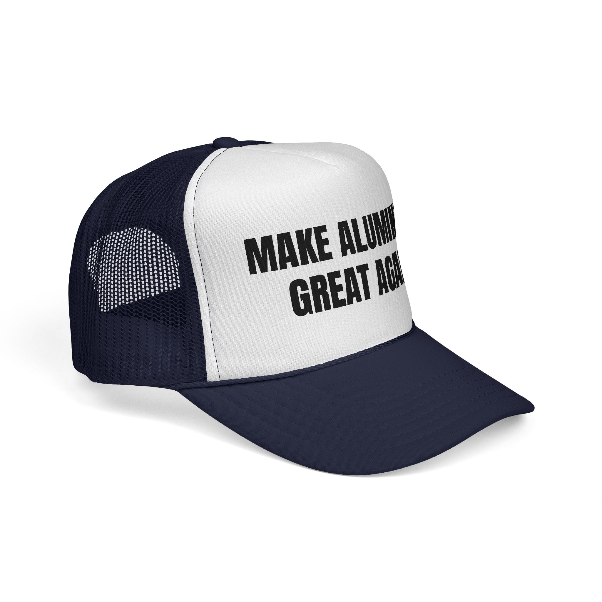 Make Aluminum Great Again Trucker Hat — Retro Patriotic Workwear Cap