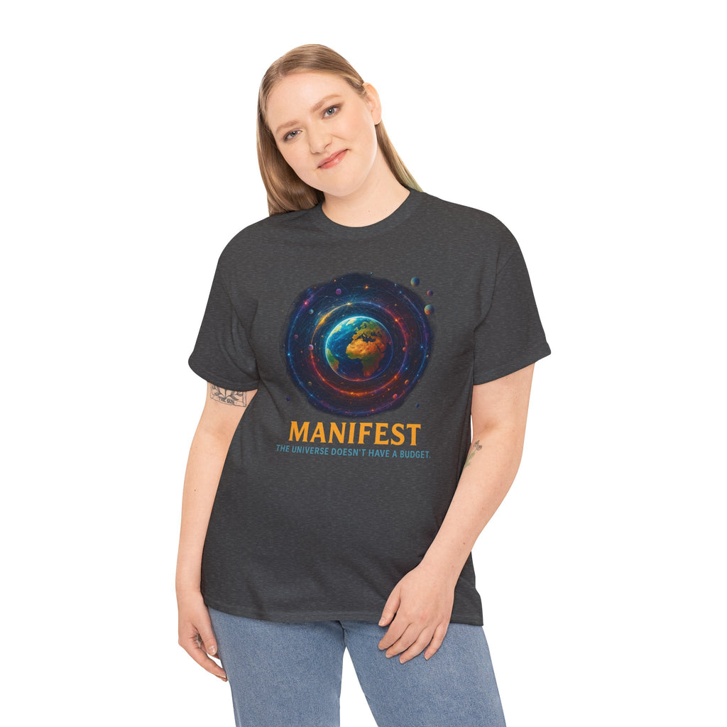 Manifest Unisex Heavy Cotton Tee | Cosmic Vibe Tee | Inspirational Shirt | Gift for Dreamers | Motivational Apparel | Universe Graphic [...]