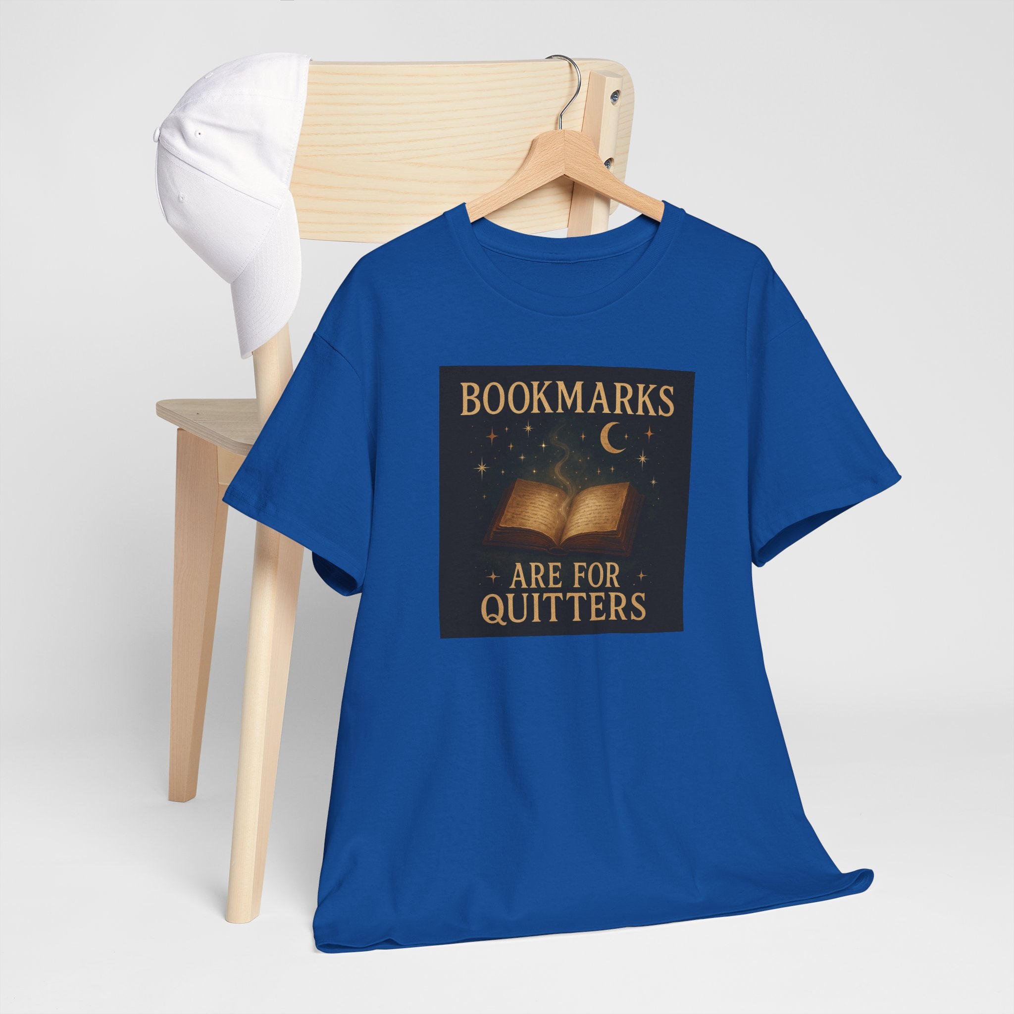 Bookmarks are for Quitters Unisex Cotton Tee, Funny Gift, Reading Shirt, Literary Quote Apparel, Bookworm Fashion, Cute Book Shirt