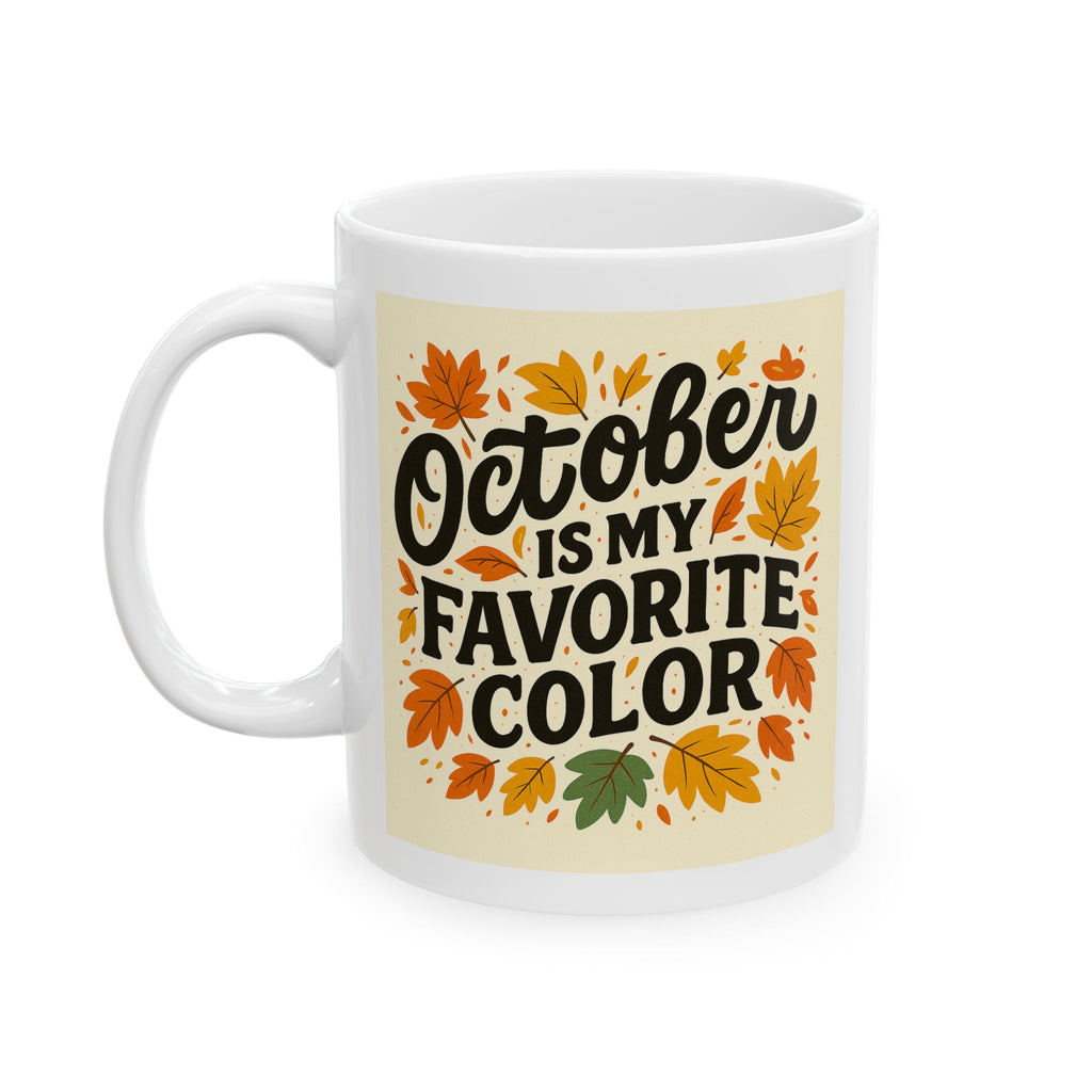 Autumn Favorite Ceramic Mug, Fall Inspired Coffee Cup, Cozy Kitchen Decor, Perfect Gift for Pumpkin Spice Lovers