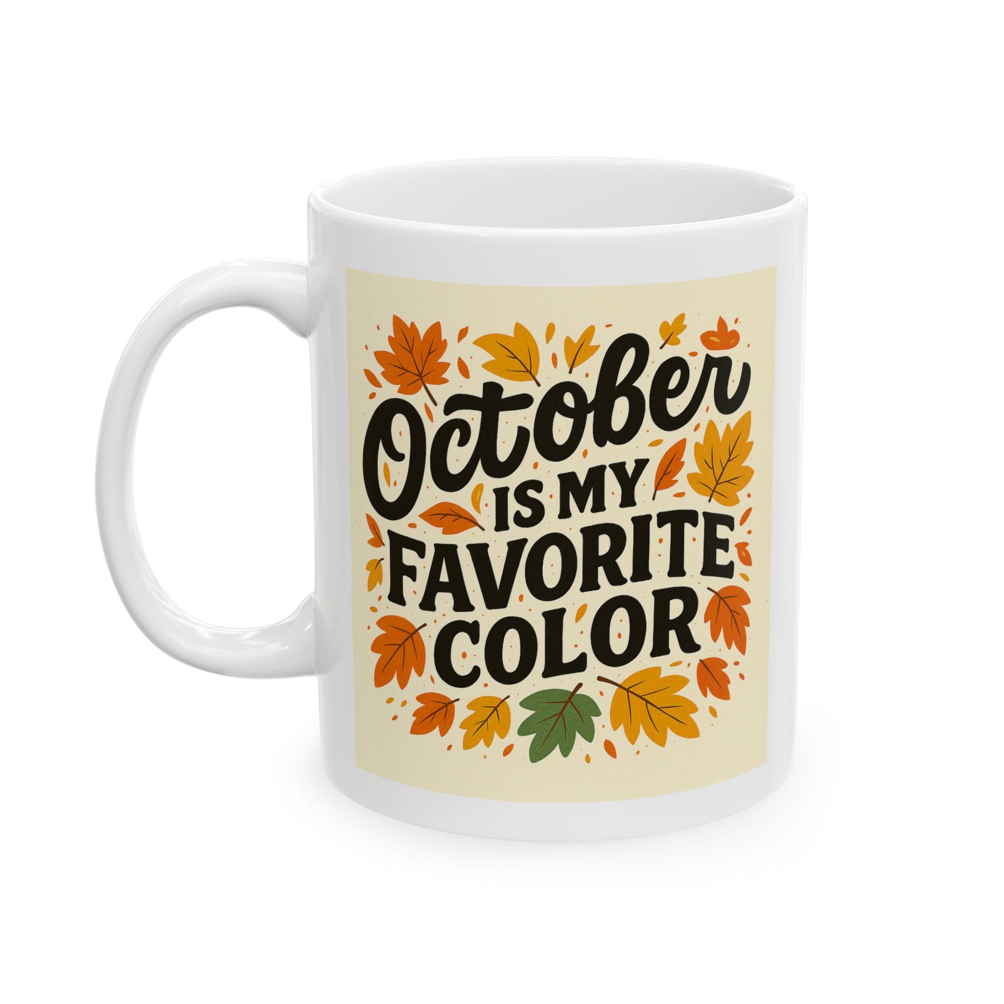 Autumn Favorite Ceramic Mug, Fall Inspired Coffee Cup, Cozy Kitchen Decor, Perfect Gift for Pumpkin Spice Lovers