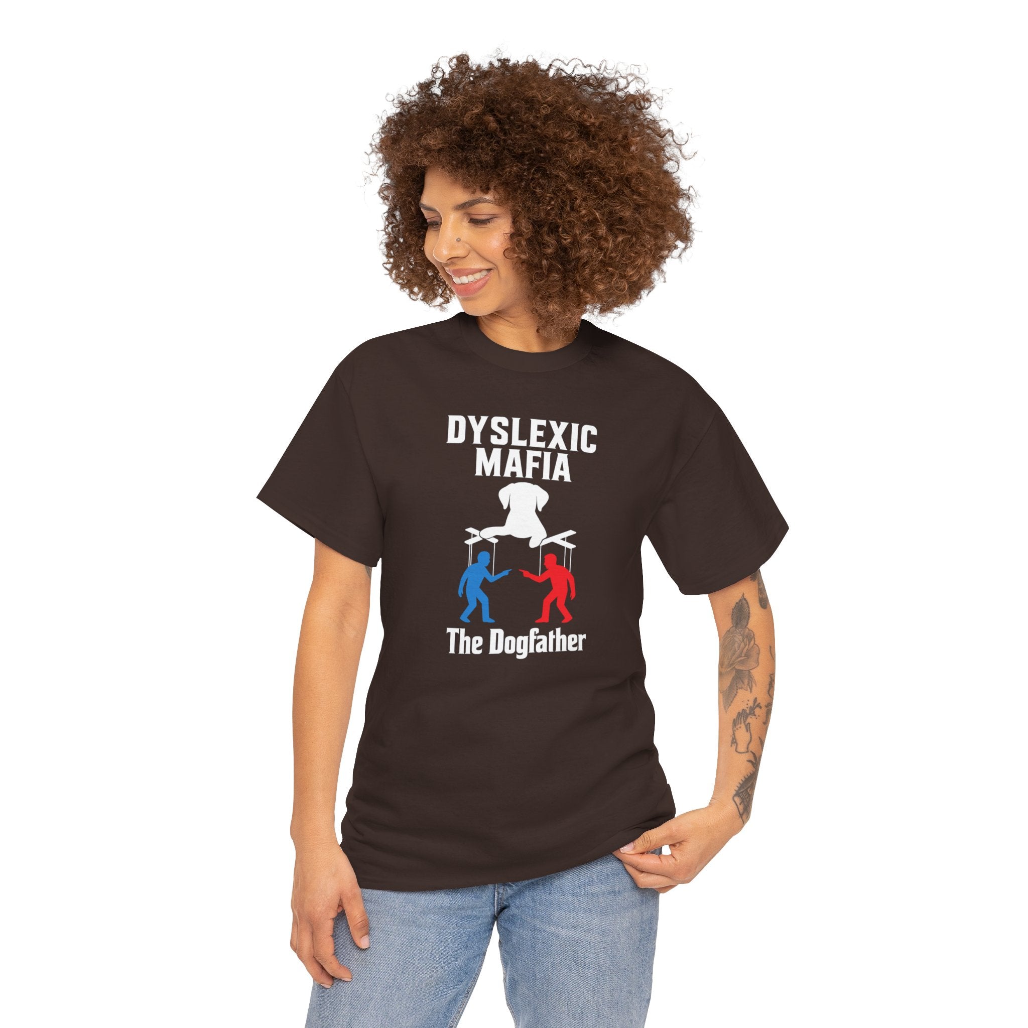 Funny Mafia Unisex Tee, Cool Graphic T-Shirt, Funny Gift for Dyslexics, Humor Tee, Casual Wear, Unique Statement Shirt