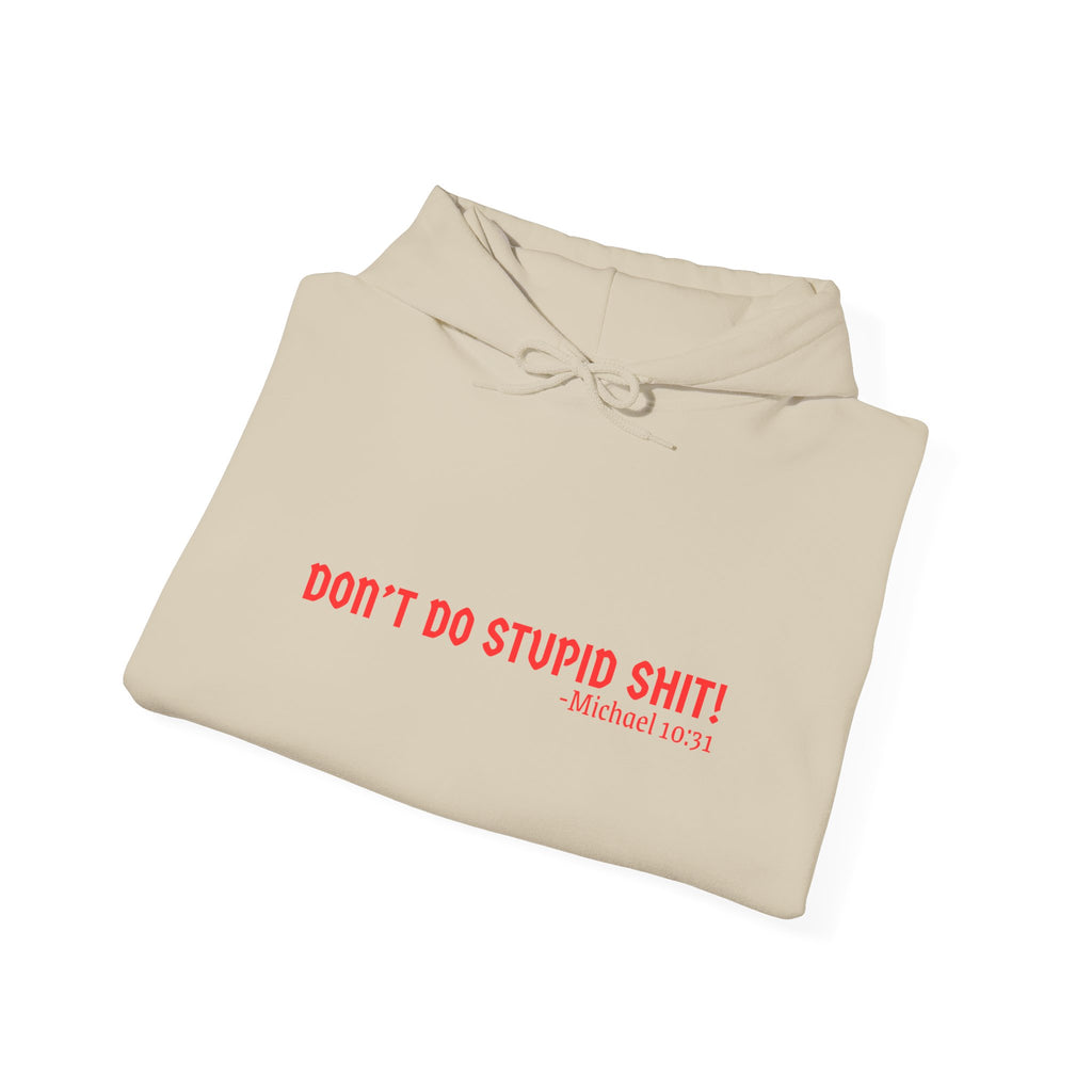 Funny Quote "Don't Do Stupid Shit" Hoodie, Unisex Sweatshirt, Gift for Friends, Motivational Apparel, Casual Wear, Funny Humor Clothing