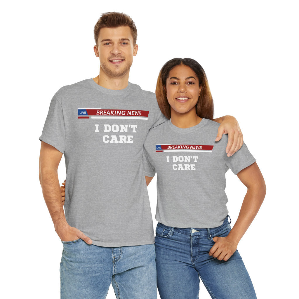 Breaking News Unisex Heavy Cotton Tee - Casual Wear, Gift for News Lovers, Birthday Shirt, Trendy Graphic Tee, Everyday Comfort