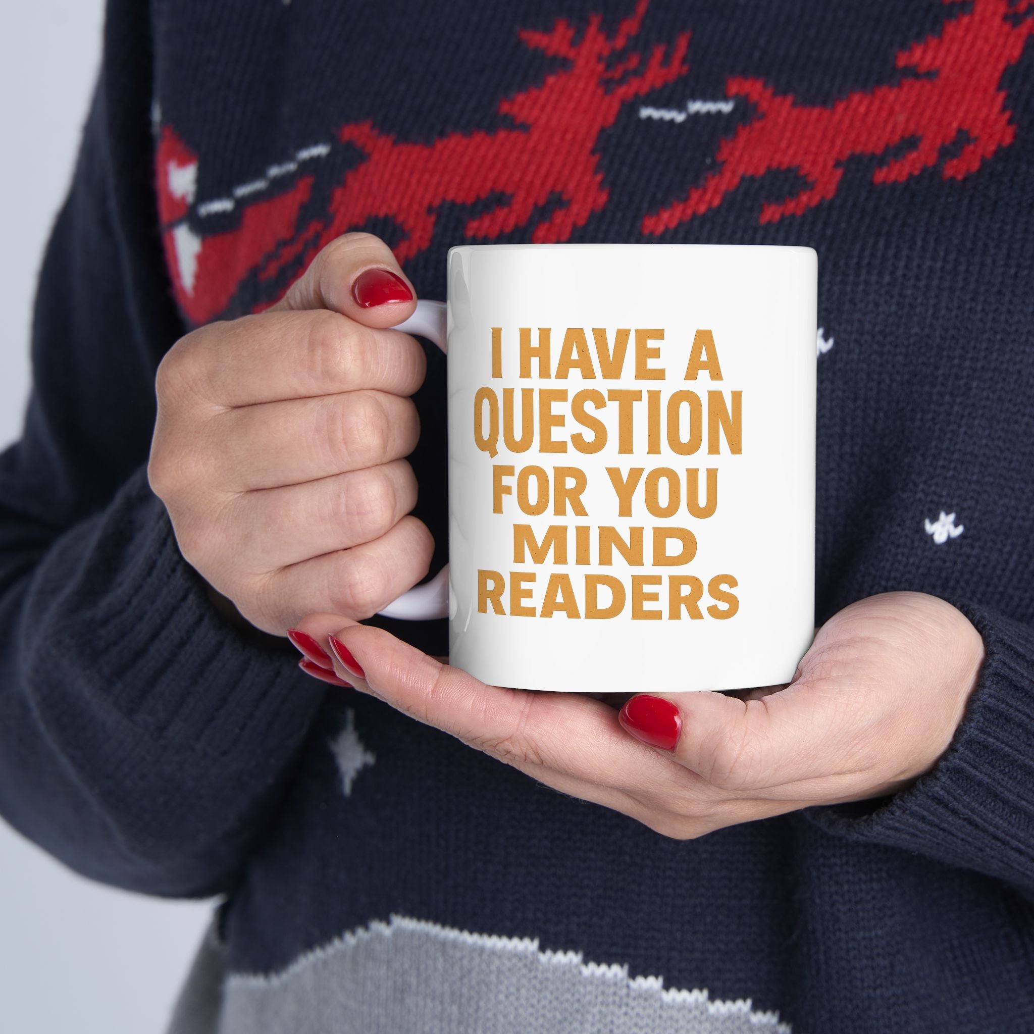 MIND READERS Coffee Mug for Readers, Gift for Book Lovers, Cozy Coffee Mug, Literary Quote Mug, Perfect for Birthdays, Home Decor