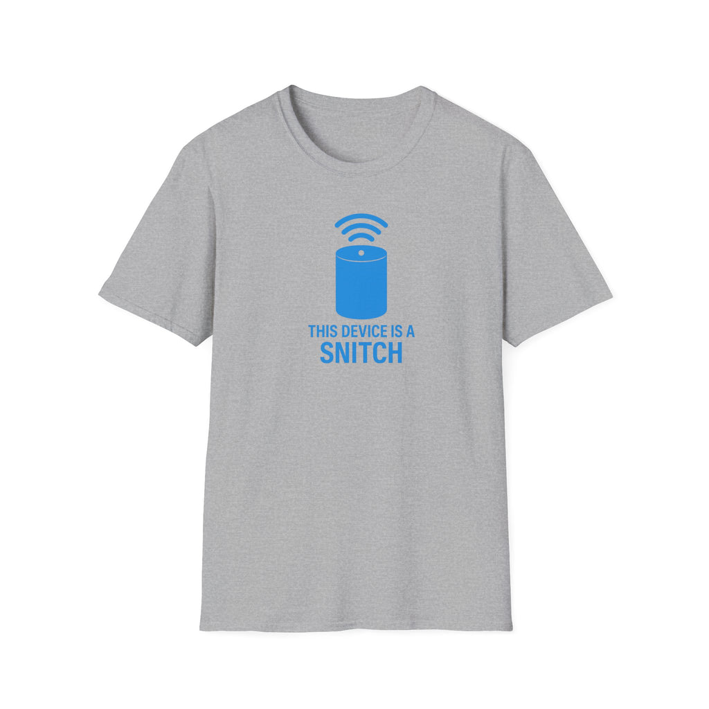 Snitch Device Unisex Softstyle T-Shirt | Funny Tee | Gift for Tech Lovers | Quirky Humor Shirt