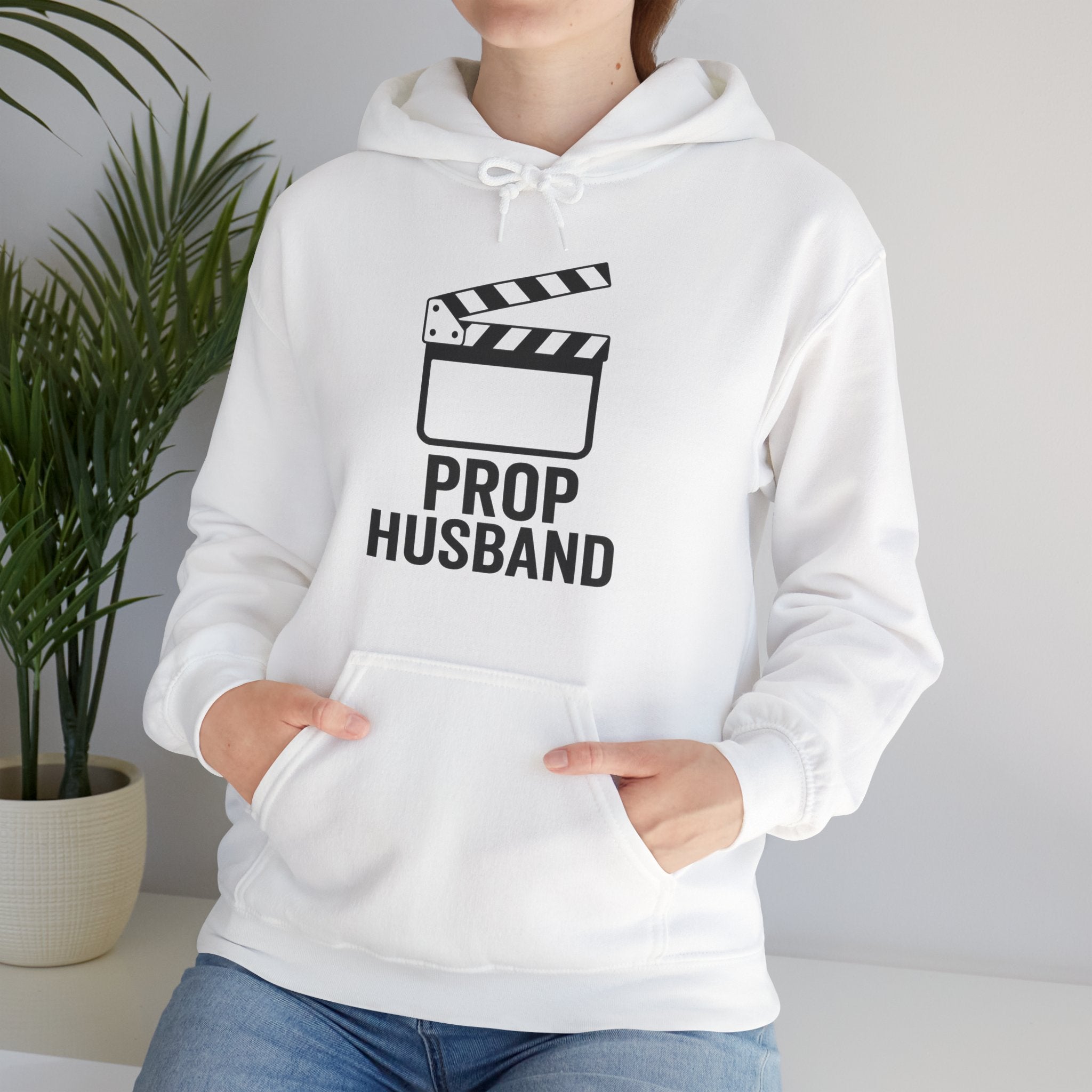 Prop Husband Hoodie — Funny Film Clapper Hooded Sweatshirt for Movie Lovers & Crew